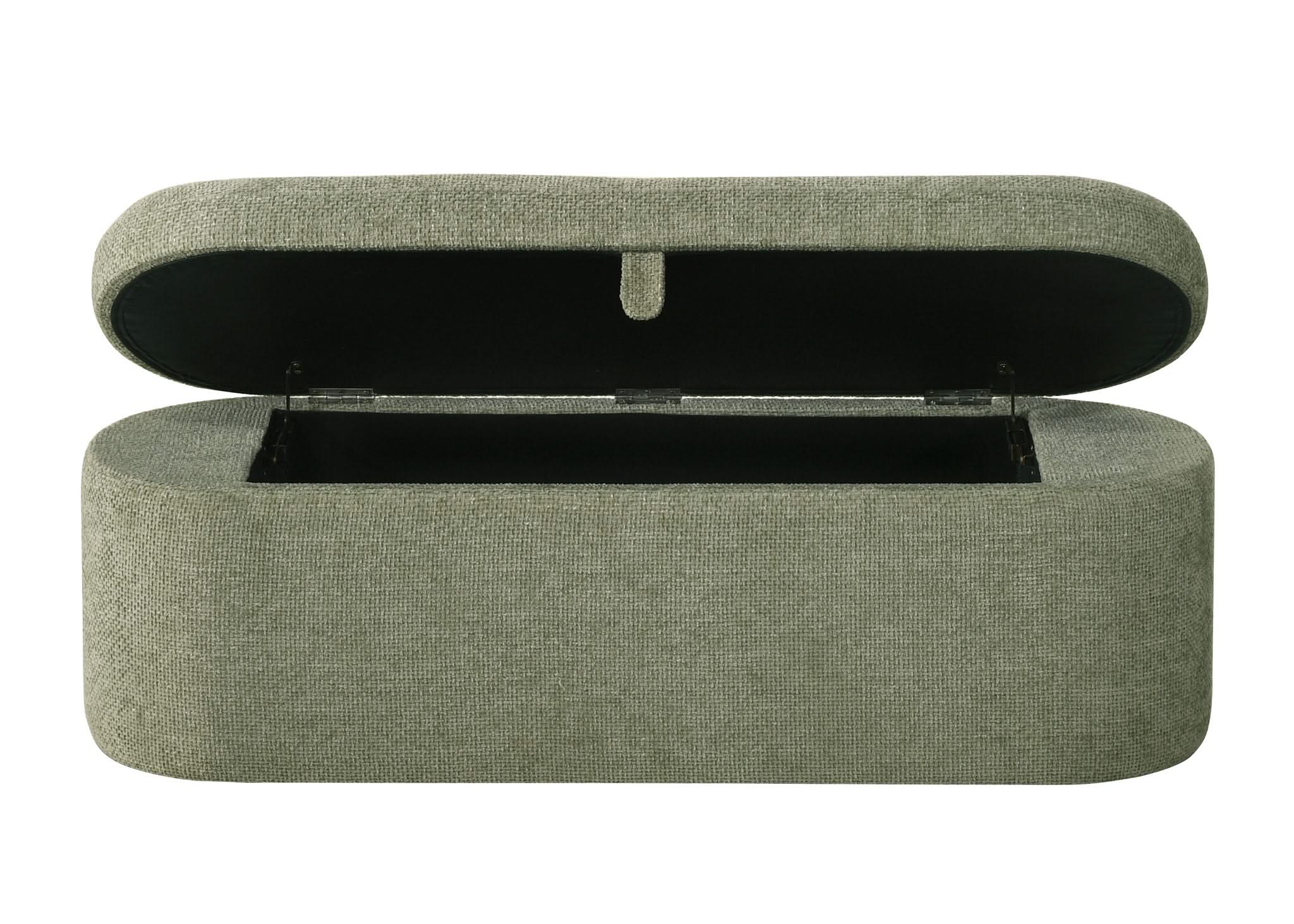 Philipa - Storage Bench - Light Green Tweed - Image 3