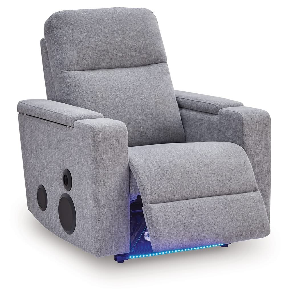 Pineland - Glider Power Recliner With Audio System - Pewter - Image 2