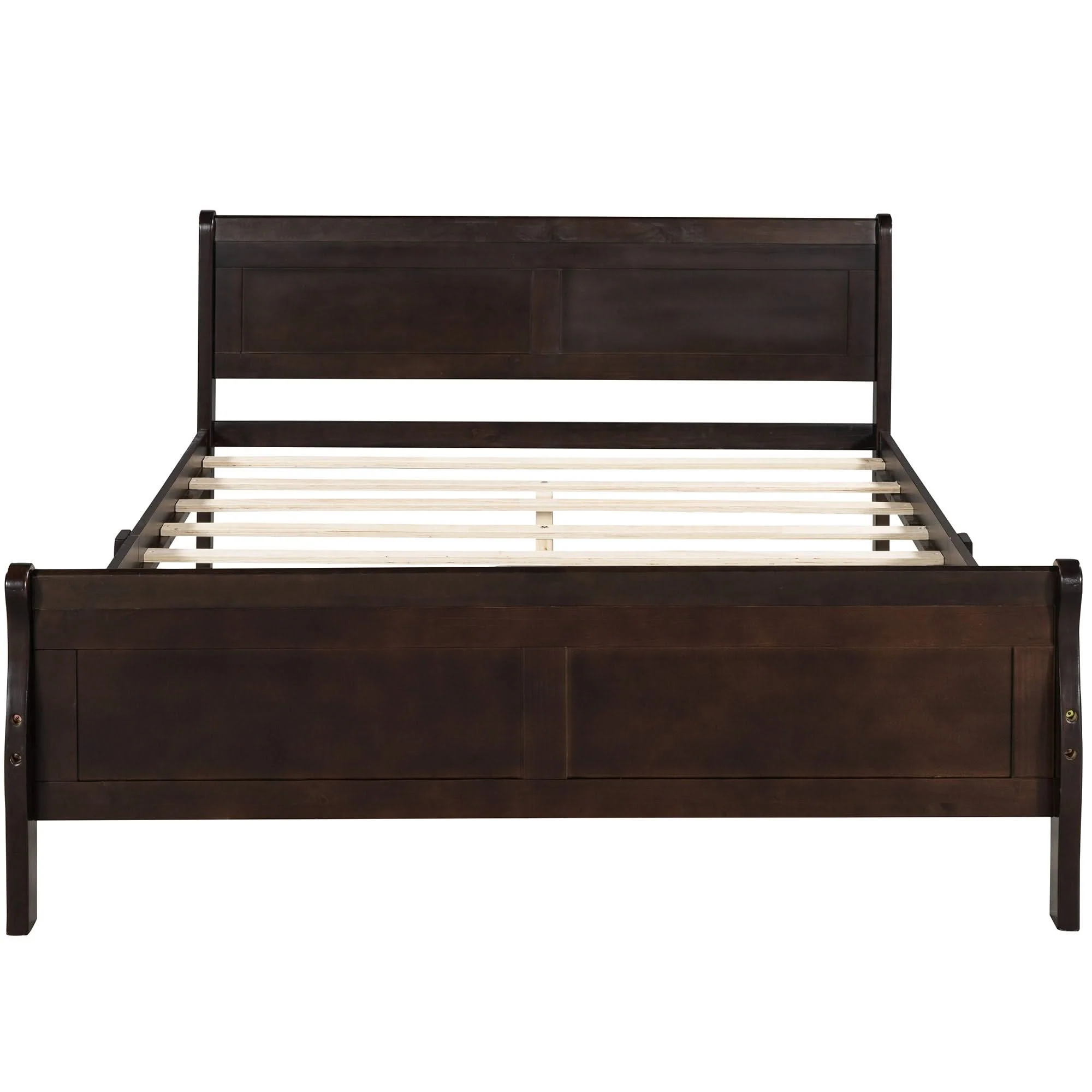 Platform Bed Frame Mattress Foundation Sleigh Bed With Headboard / Footboard / Wood Slat Suppor - Image 18