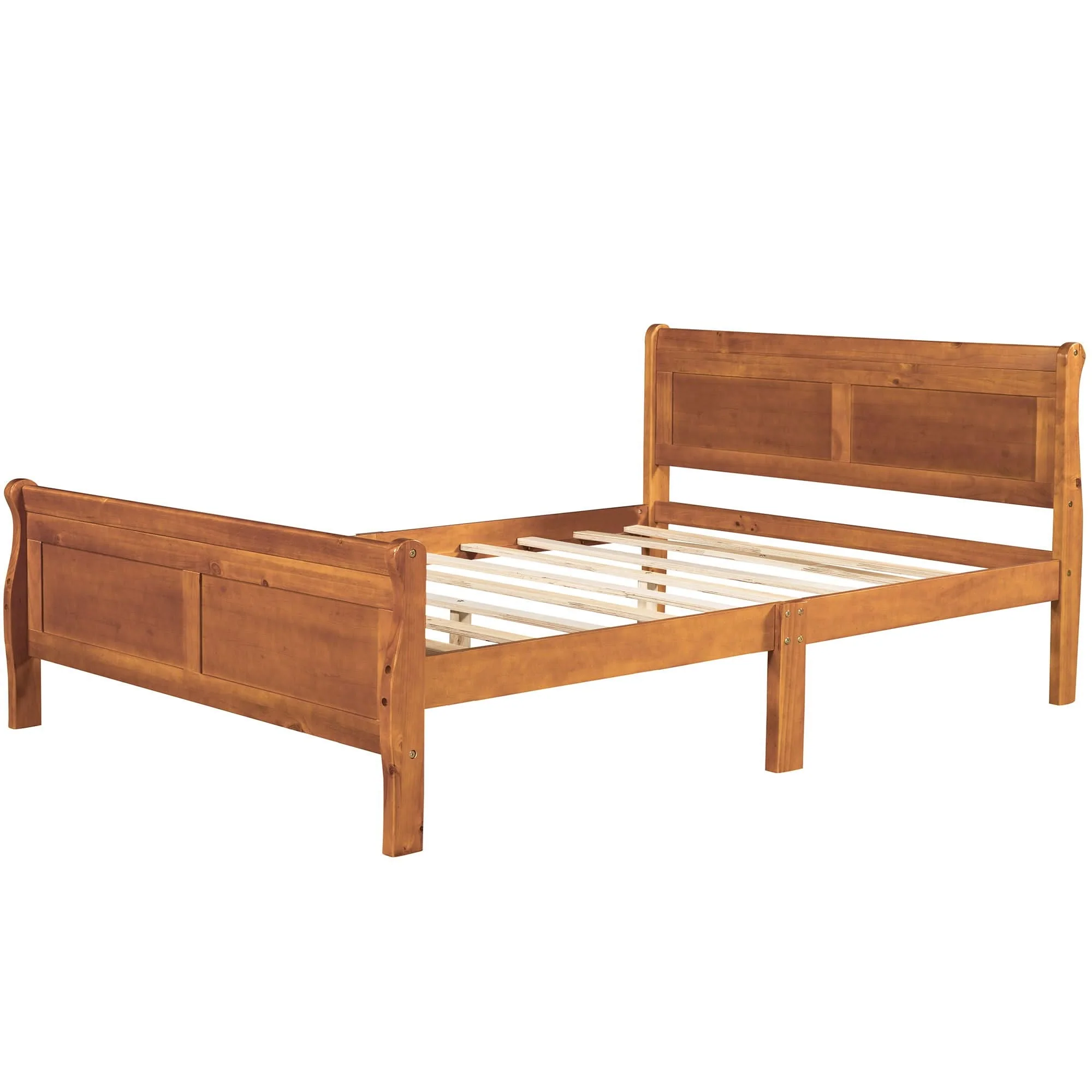 Platform Bed Frame Mattress Foundation Sleigh Bed With Headboard / Footboard / Wood Slat Suppor - Image 31