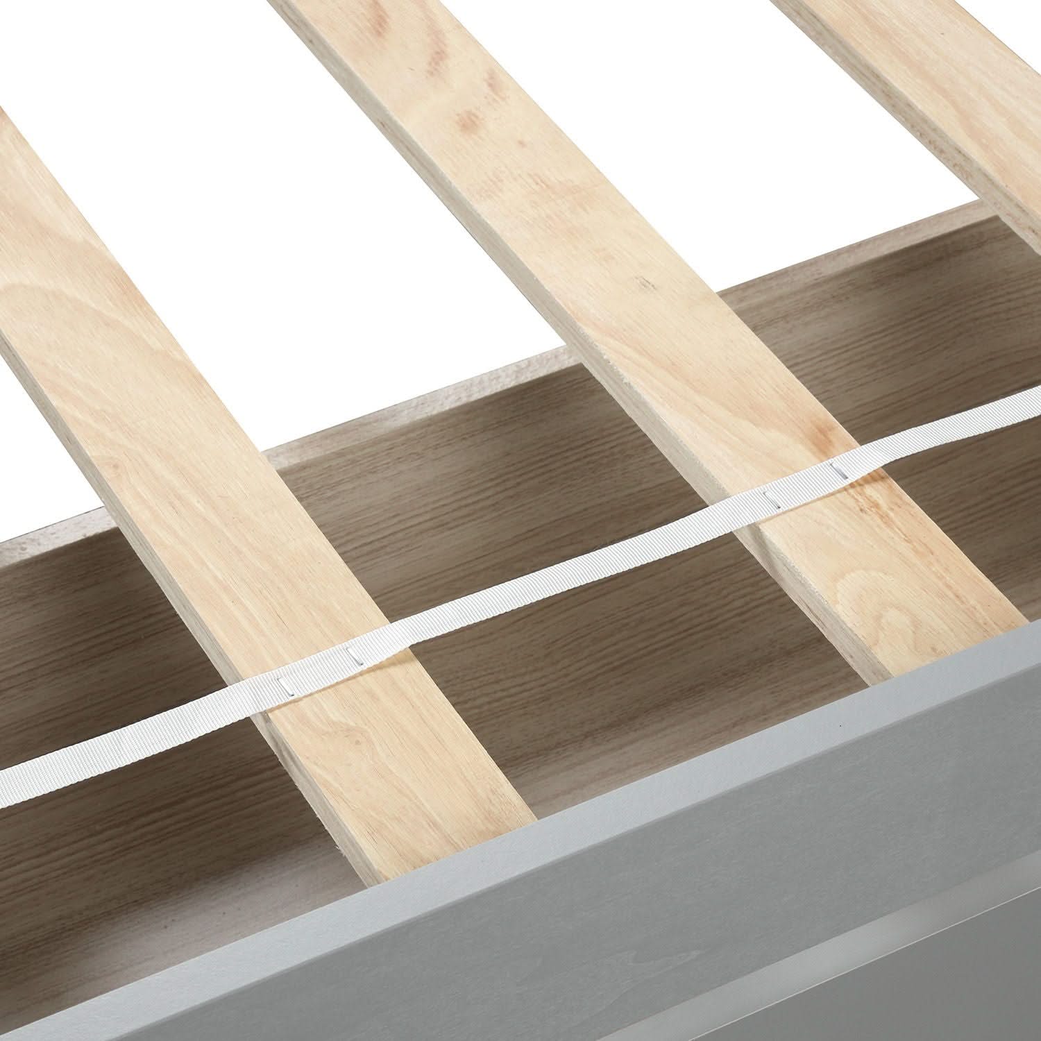Platform Storage Bed Wood Bed Frame With Two Drawers And Headboard - Image 11