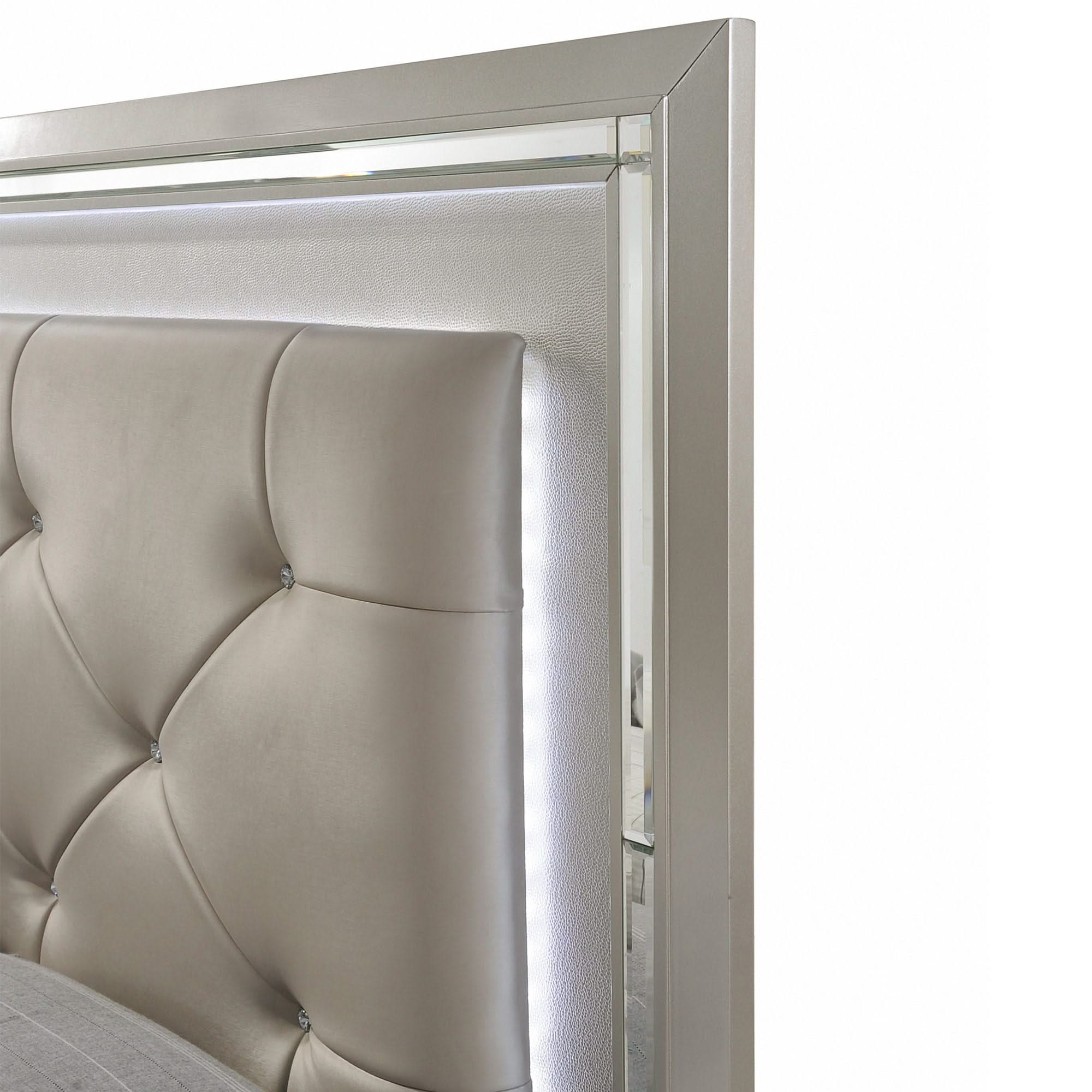 Platinum - Youth Full Platform Bed With Trundle - Сhampagne - Image 4