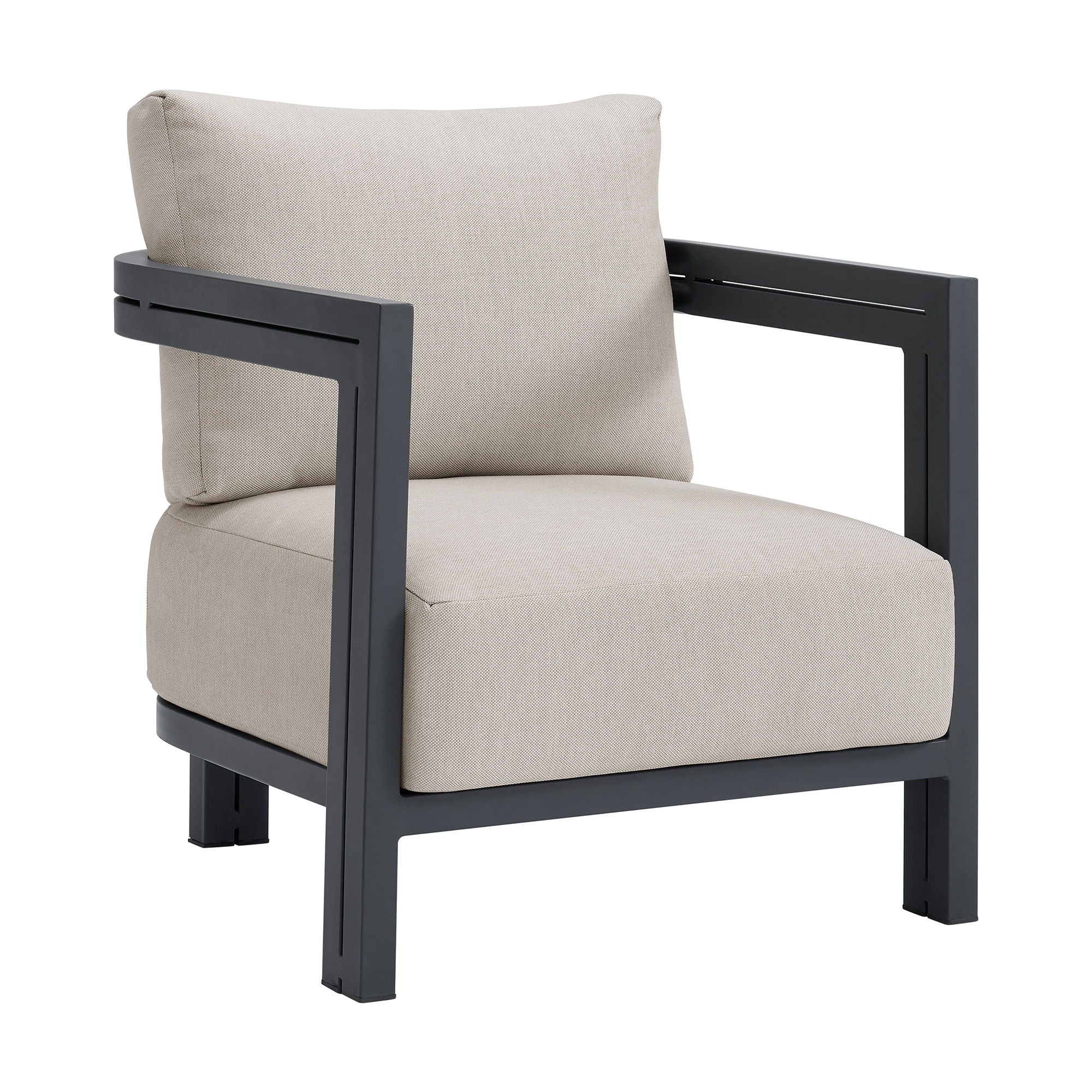 Playa - Chair (Set of 2) - Dark Gray / Beige - Image 4