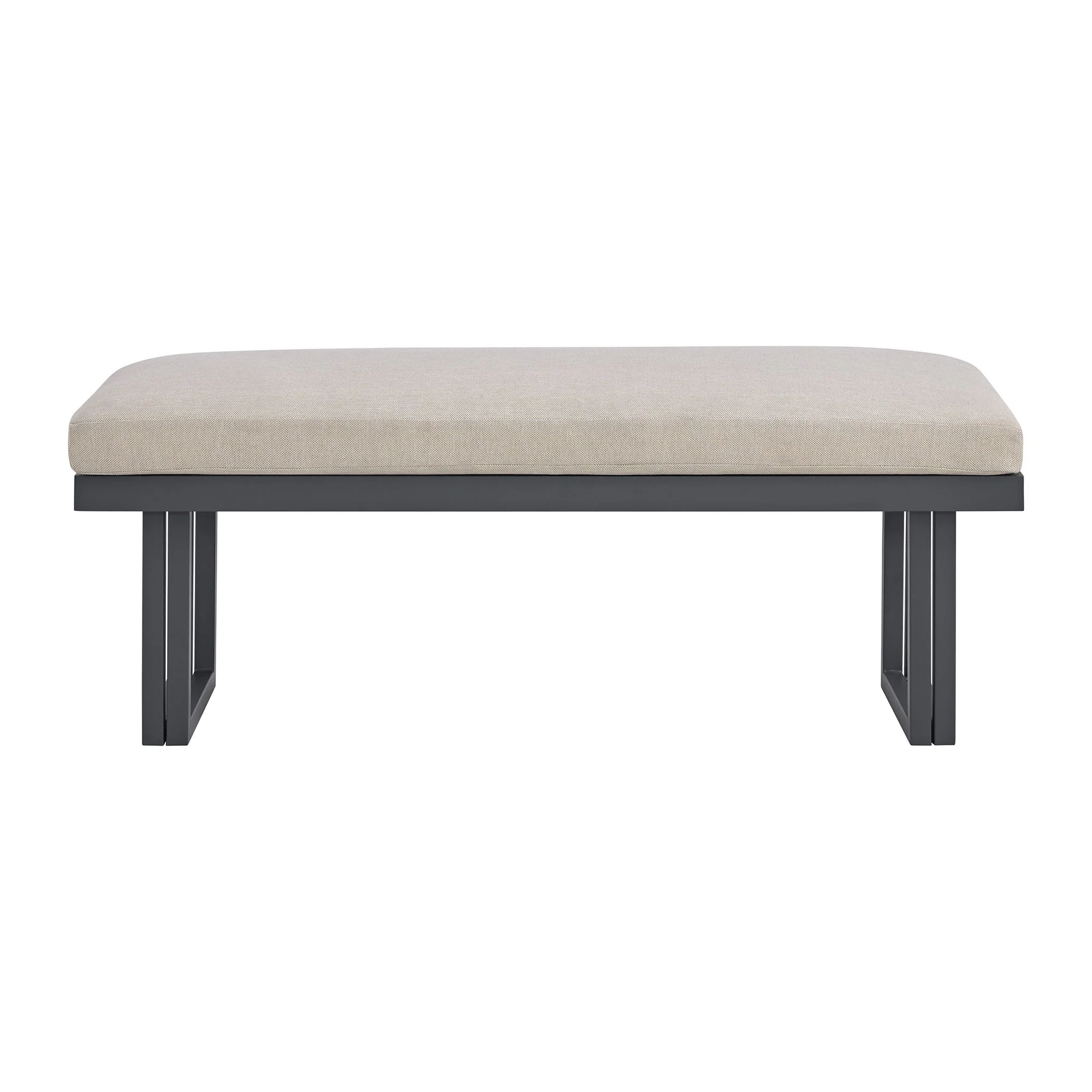 Playa - Dining Bench - Dark Gray / Beige - Image 3
