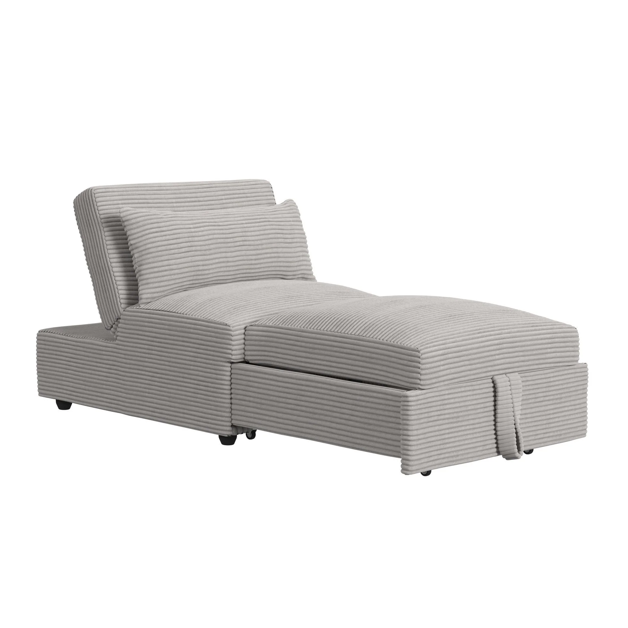 Pluto - Chair With Kidney Pillow, Klik Klak And Pop Up - Coronado Gray - Image 3