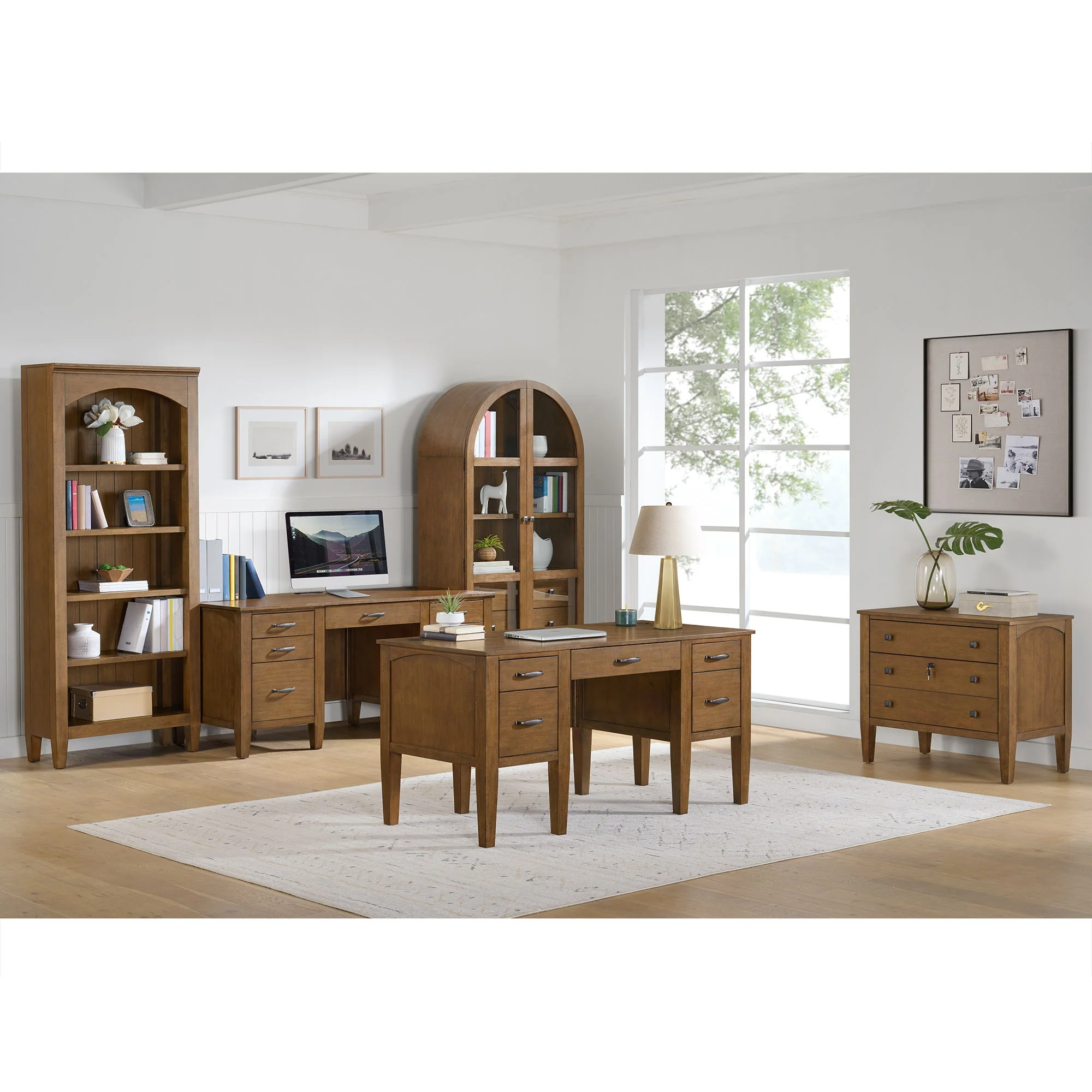 Portico - File Cabinet - Brown Oak - Image 2