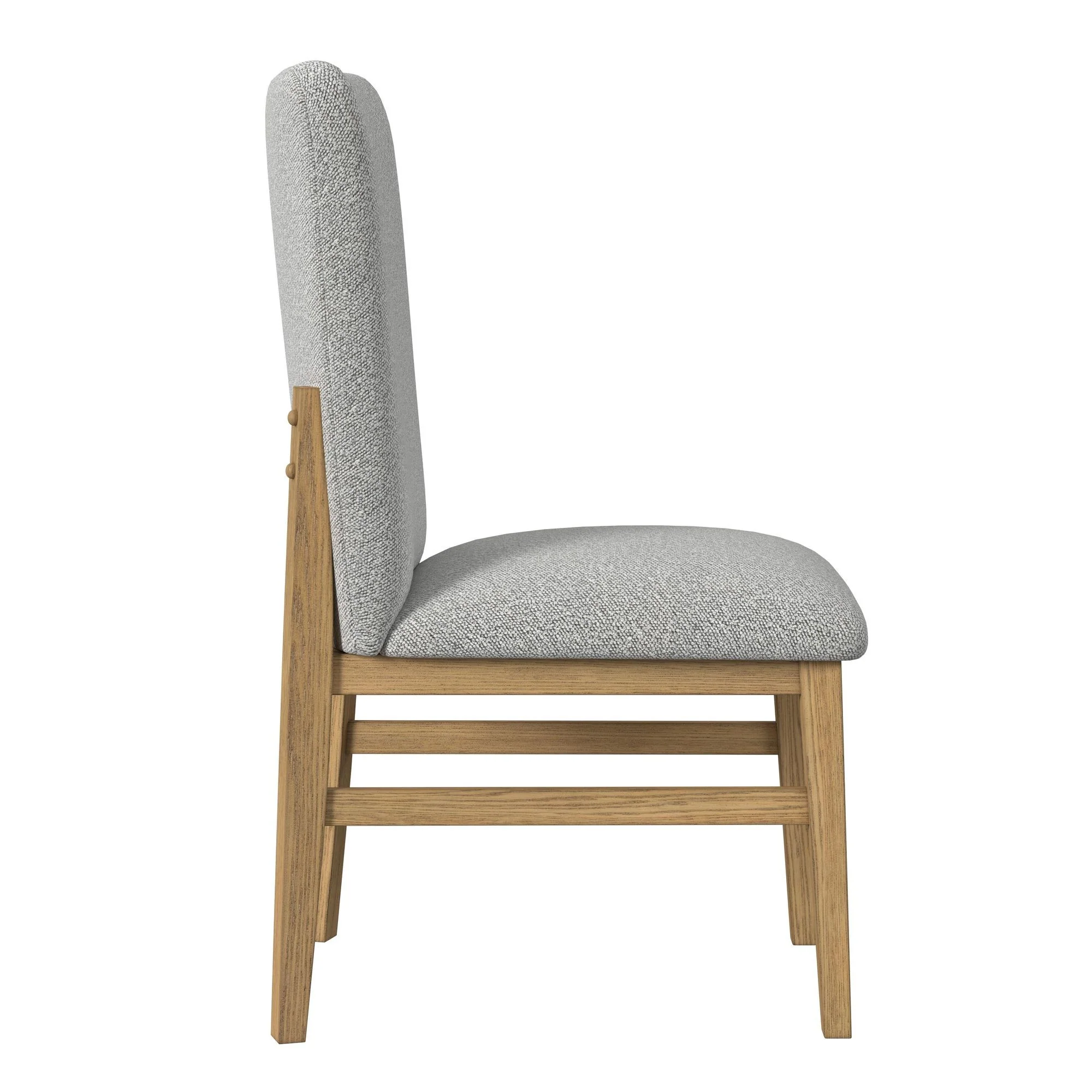 Portland - Square Back Dining Side Chair (Set of 2) - Natural / Gray - Image 3
