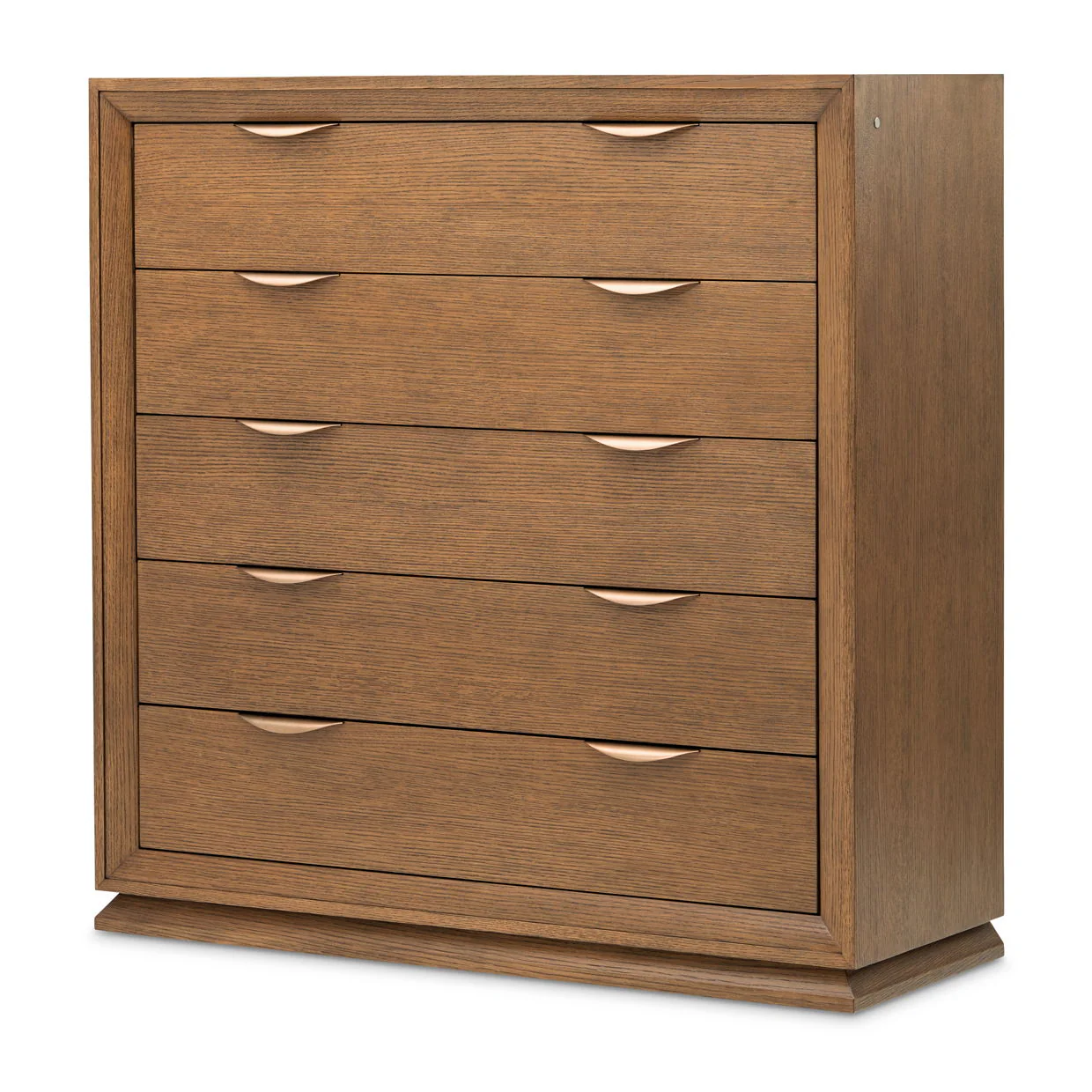 Portrait - 5-Drawer Chest With LED Lights - Sienna Brown - Image 2