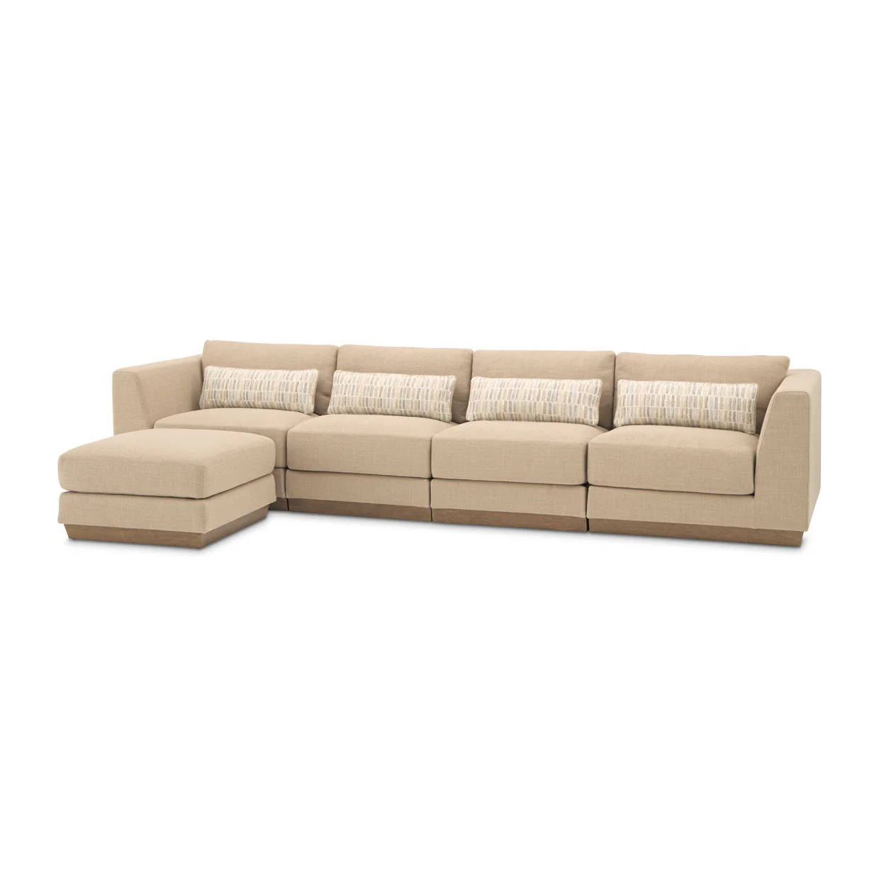 Portrait - 5-Piece Sectional - Toffee / Sienna Brown - Image 3