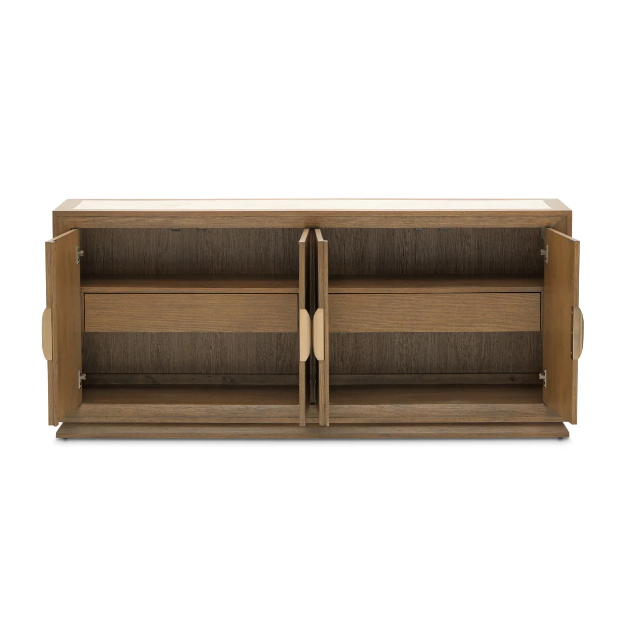 Portrait - Sideboard With LED Lights - Sienna Brown - Image 2