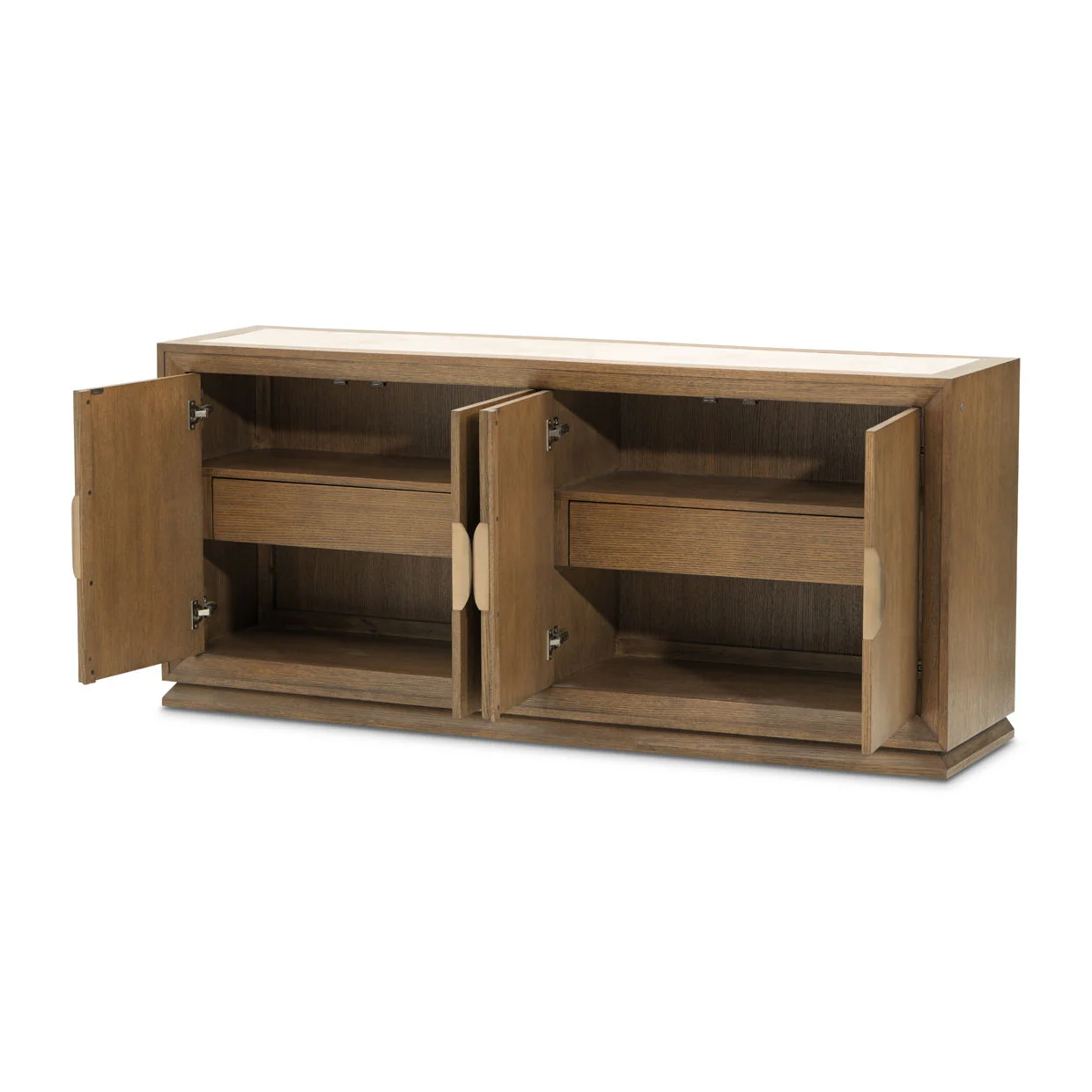 Portrait - Sideboard With LED Lights - Sienna Brown - Image 4