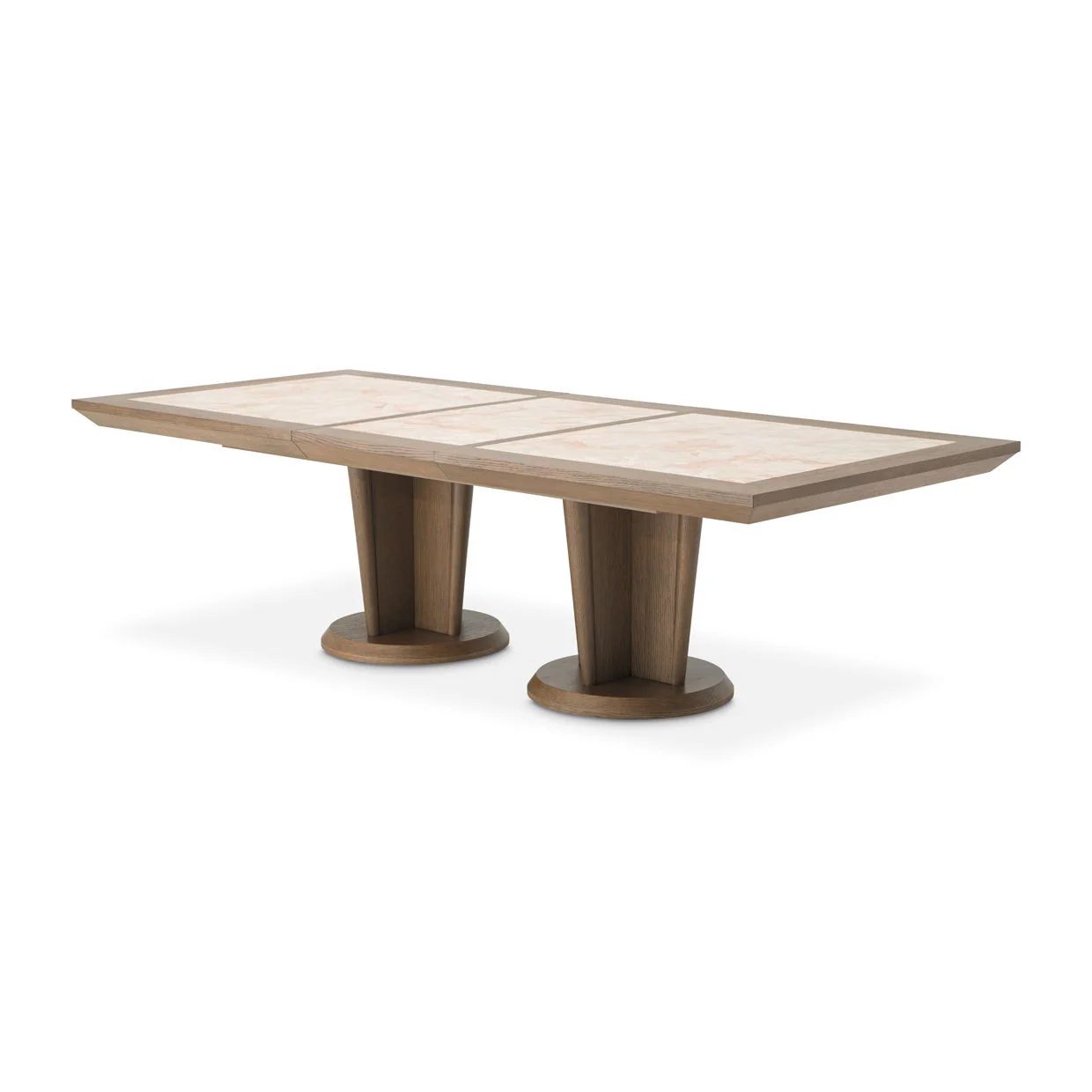 Portrait - Wide Rectangular Dining Table - Sienna Brown - Image 2