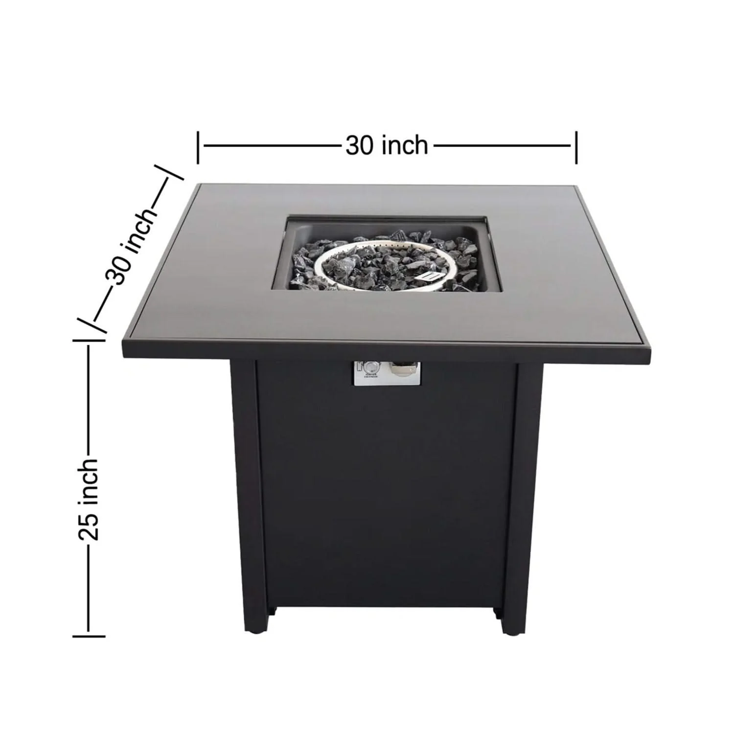 Powder Coated Fire Pit With Top - Black - Image 3