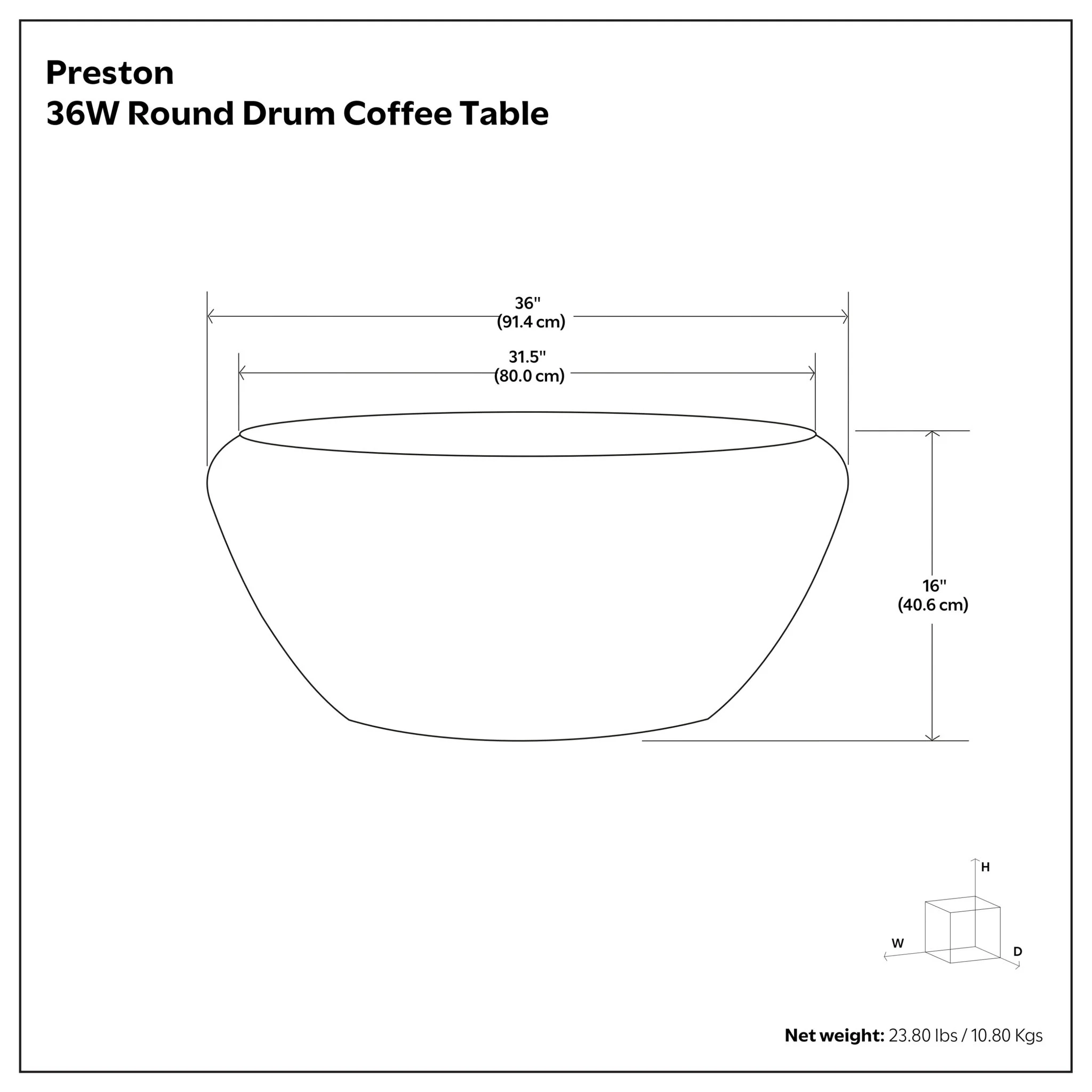 Preston - Coffee Table - Antique Gold - Image 2