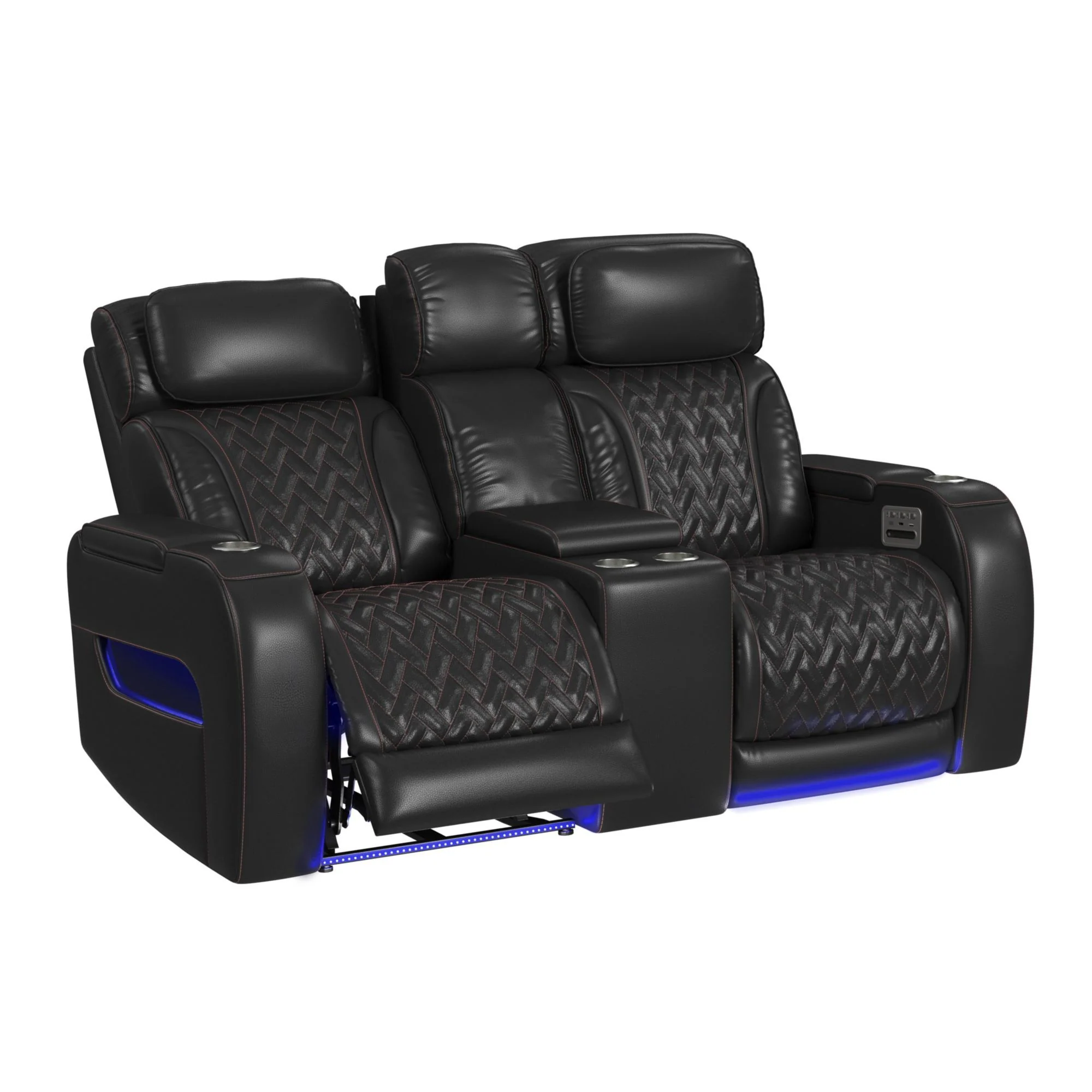 Prime Time - P3 Loveseat With LED, Wireless Charger Pocket, And Console - Image 4