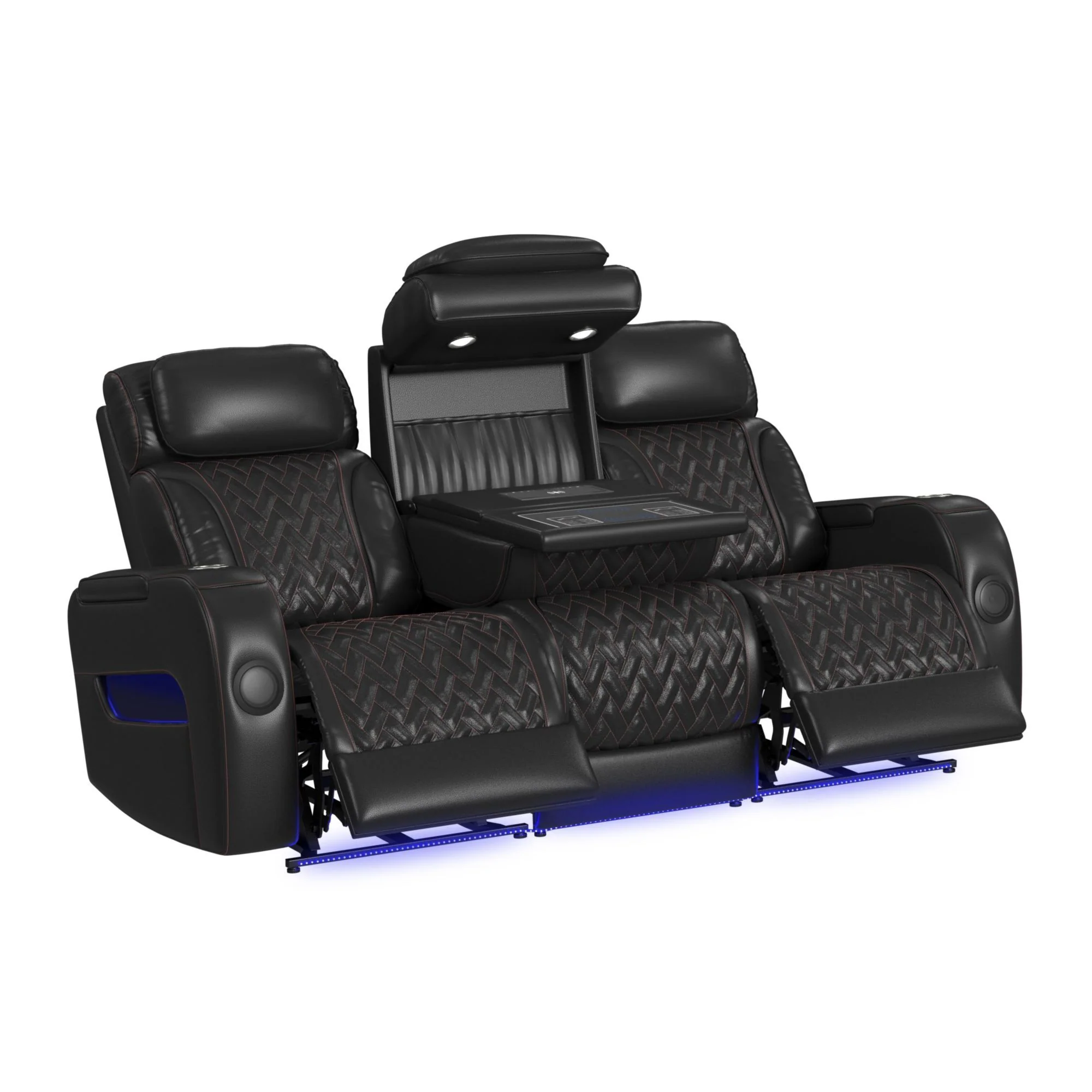 Prime Time - P3 Sofa With I Table, Reading Light, Heat, Massage, LED, And Speaker - Image 2