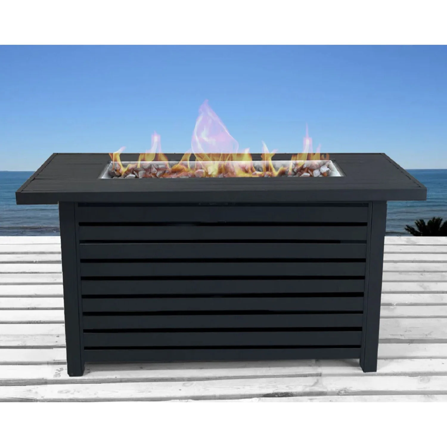 Propane / Gas Outdoor Fire Pit Table With Lid - Image 7