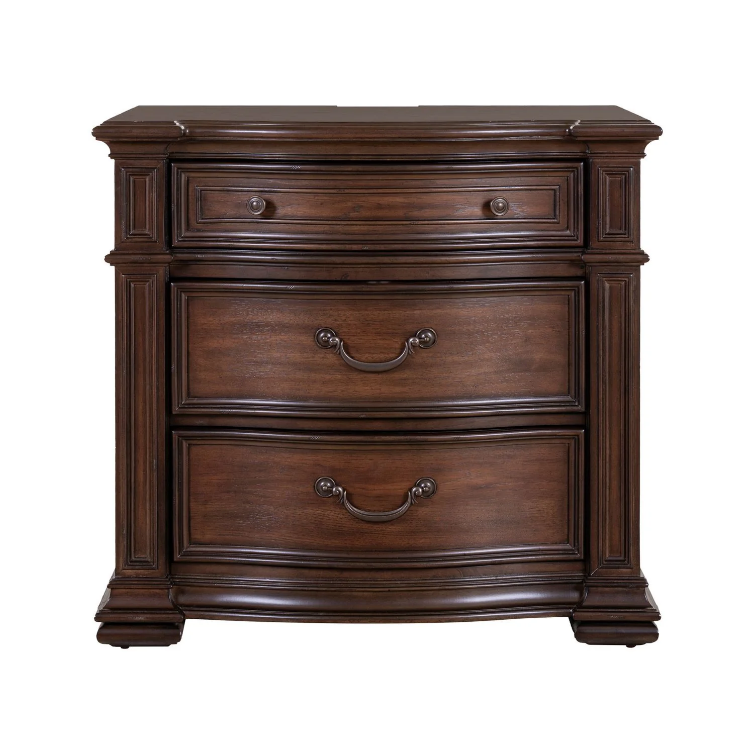 Provence Park - Bedside Chest With Charging Station - Chateau Brown - Image 4