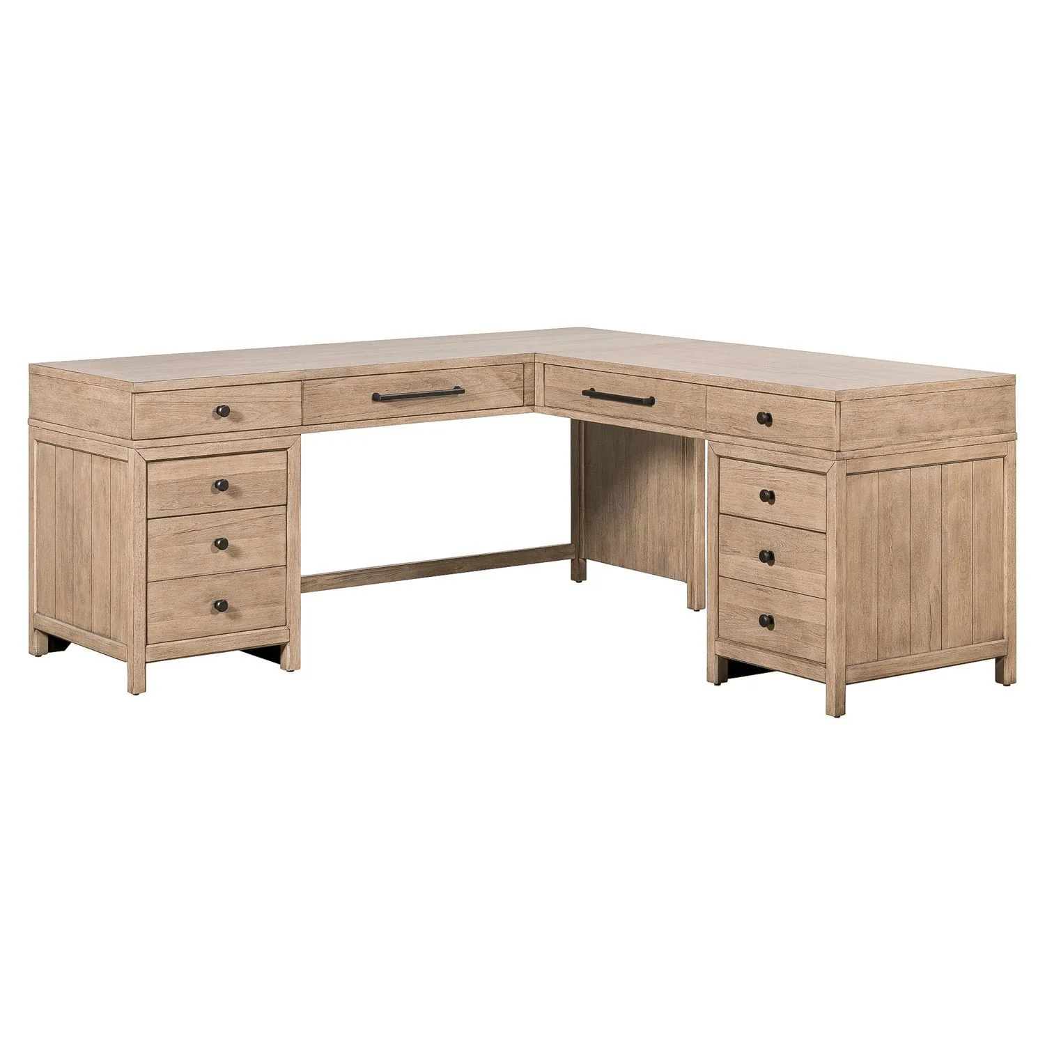 Proximity Place - L Shaped Desk - Barley Buff - Image 3