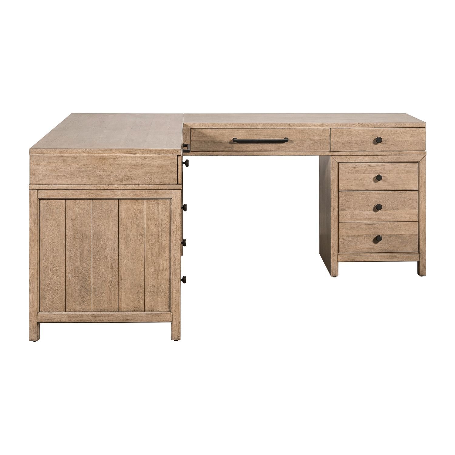 Proximity Place - L Shaped Desk - Barley Buff - Image 4