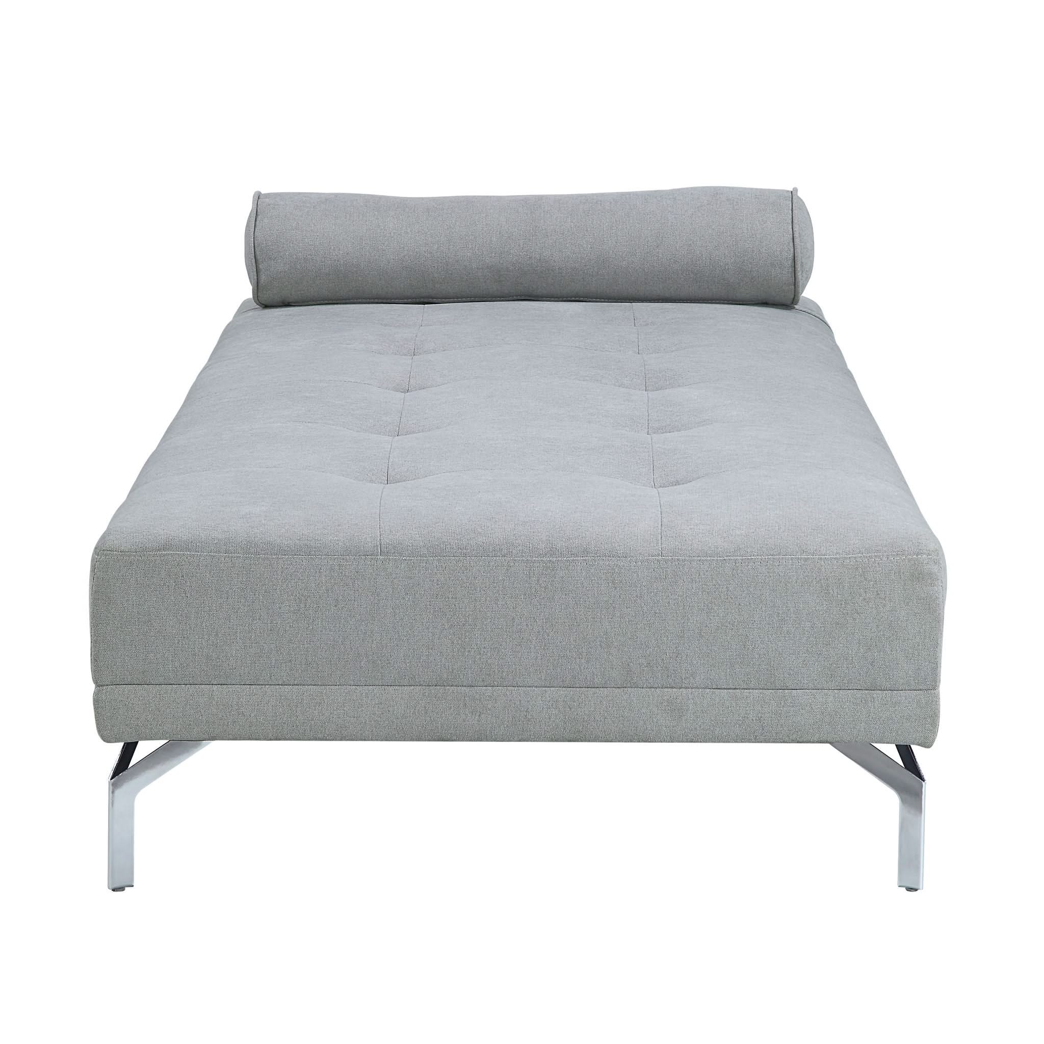 Quenti - Velvet Sofa Bed With Pillow - Gray - Image 4