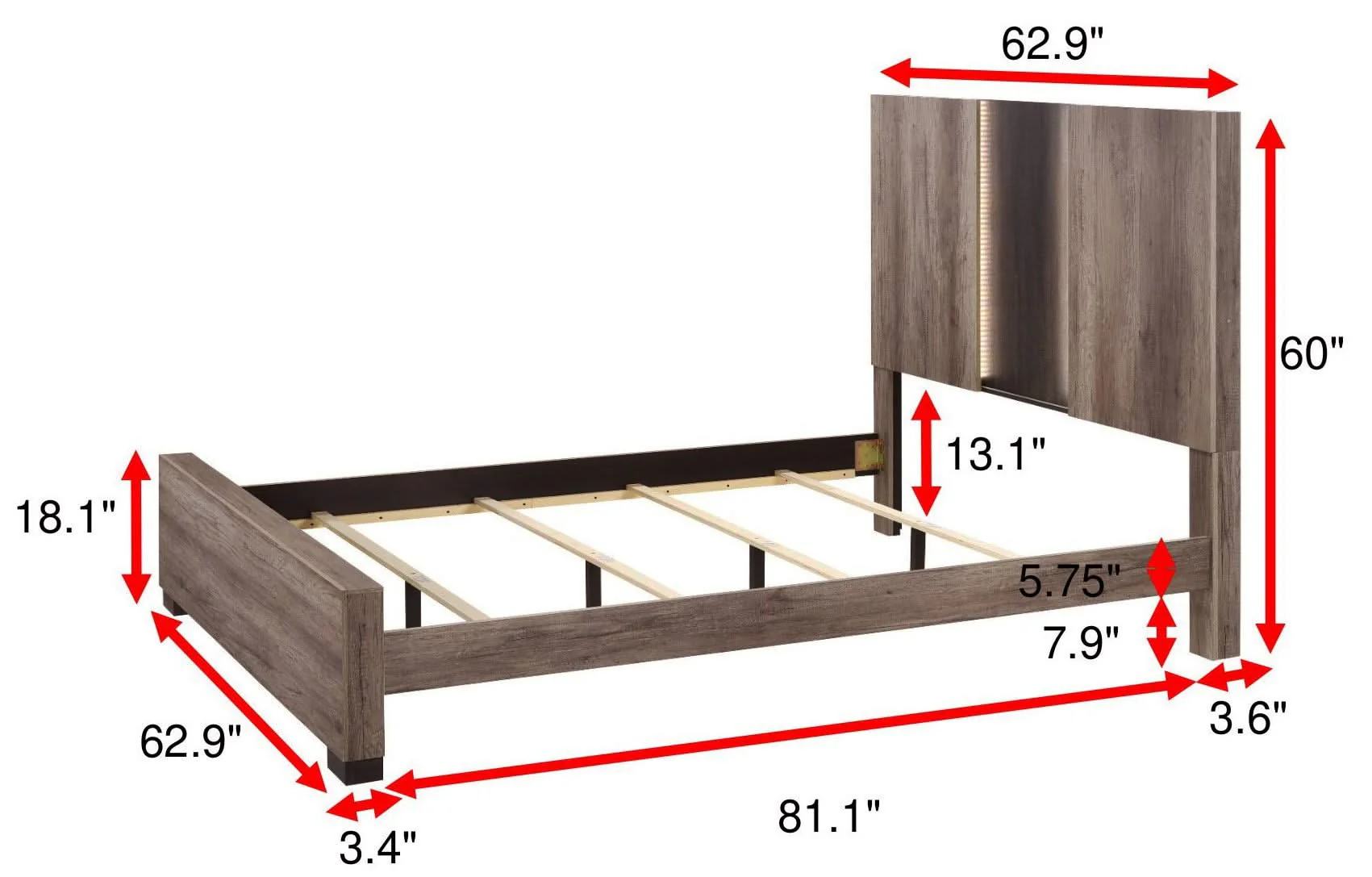 Rangley - Queen Bed - Dark Gray - Image 4