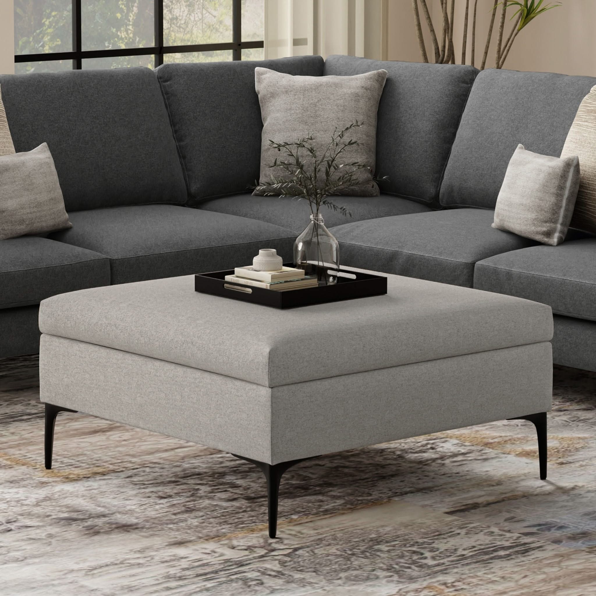 Rebecca - Multifunctional Coffee Table Storage Ottoman With Lift Up Lid - Image 20