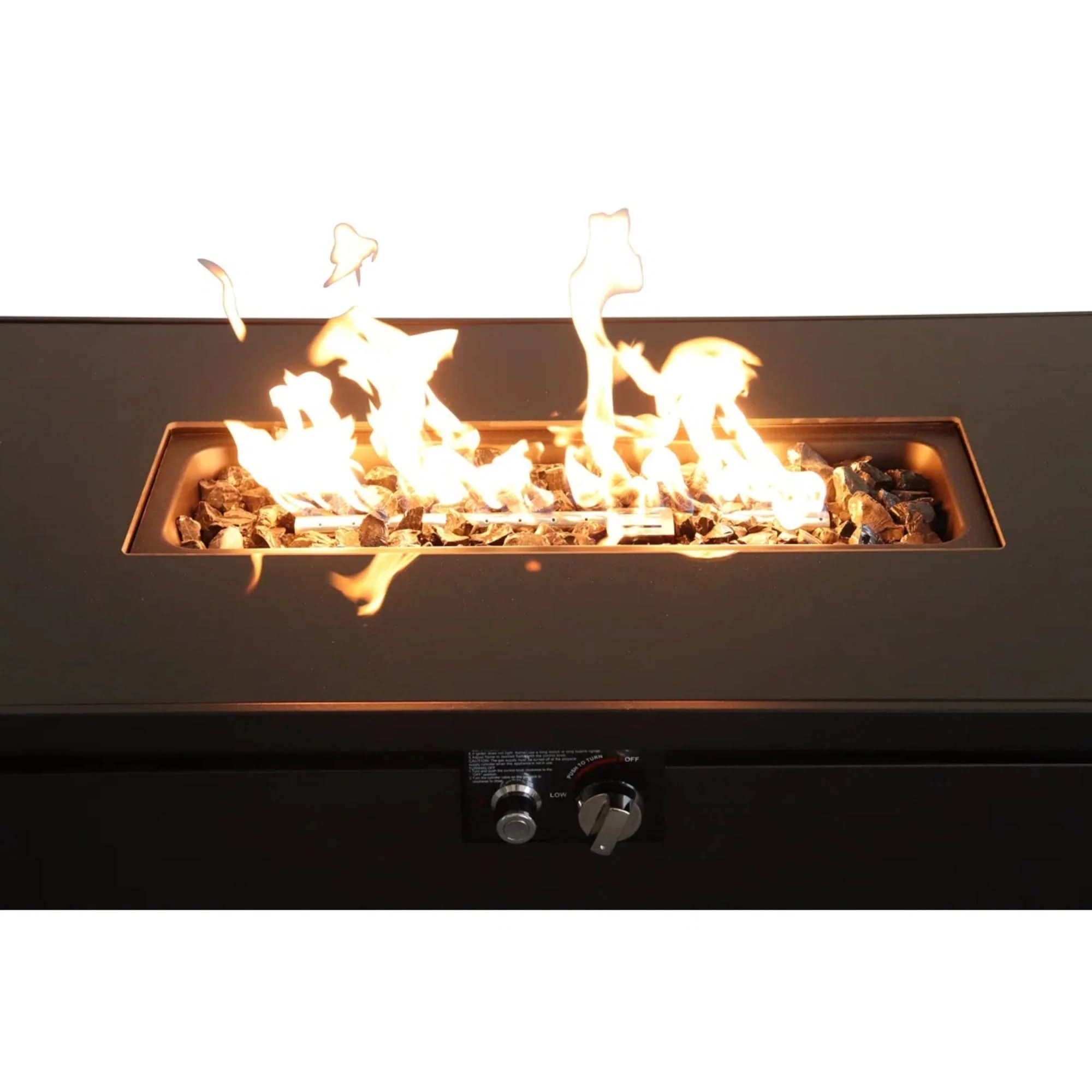 Rectangular Fire Pit With Frame Elegant Design - Image 11