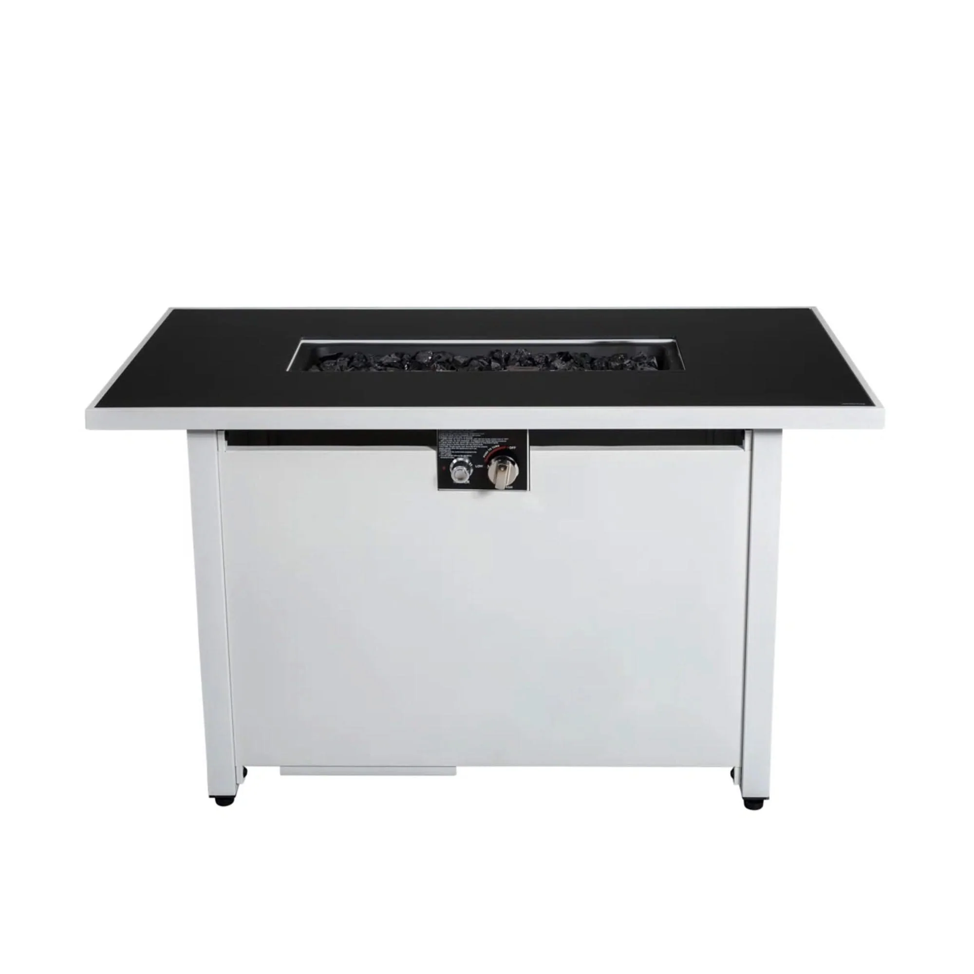 Rectangular Fire Pit With Frame Elegant Design - Image 3