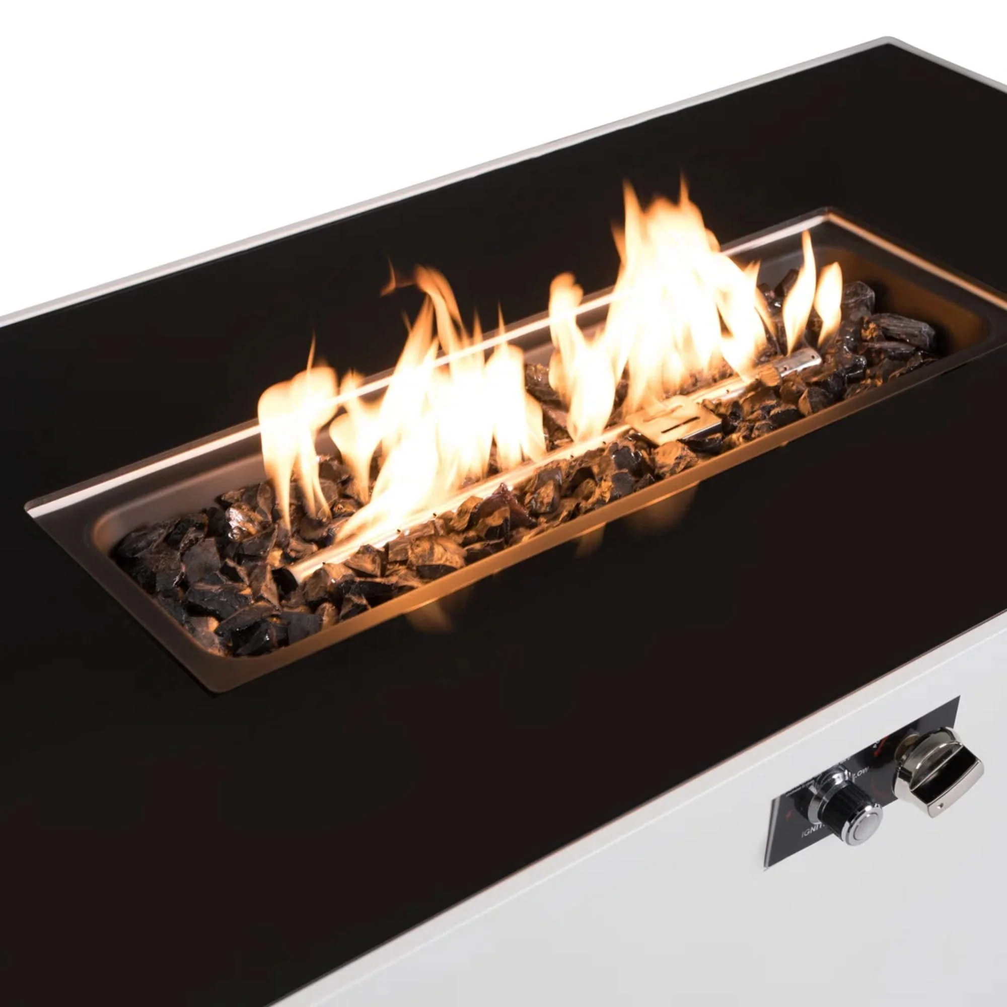 Rectangular Fire Pit With Frame Elegant Design - Image 4
