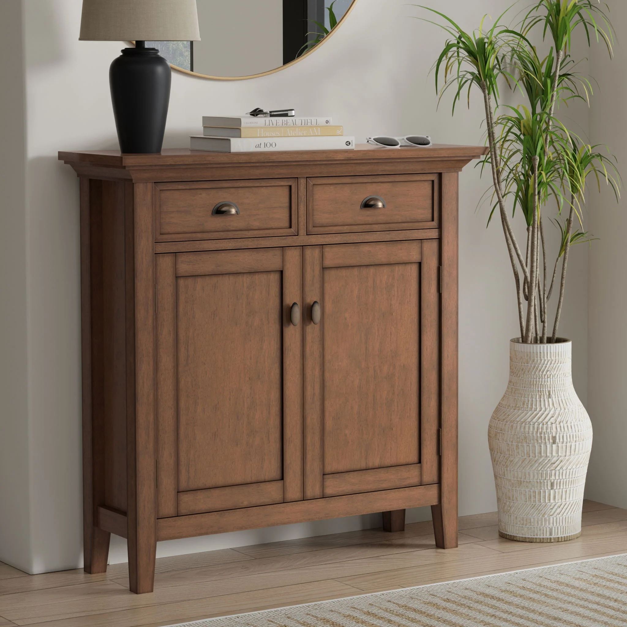 Redmond - Entryway Cabinet With Adjustable Shelves And Drawers - Brown - Image 4