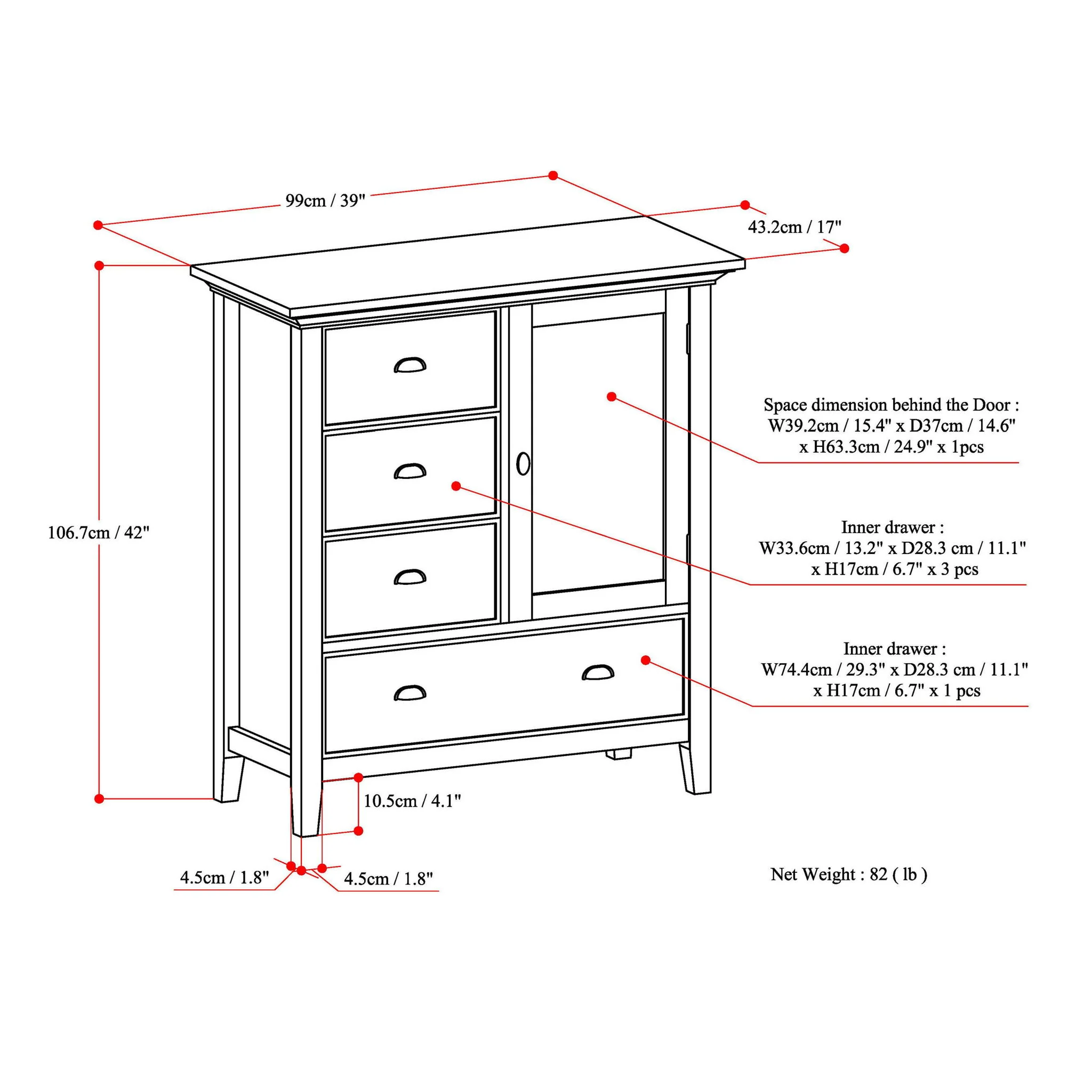 Redmond - Handcrafted Medium Storage Cabinet - Image 11