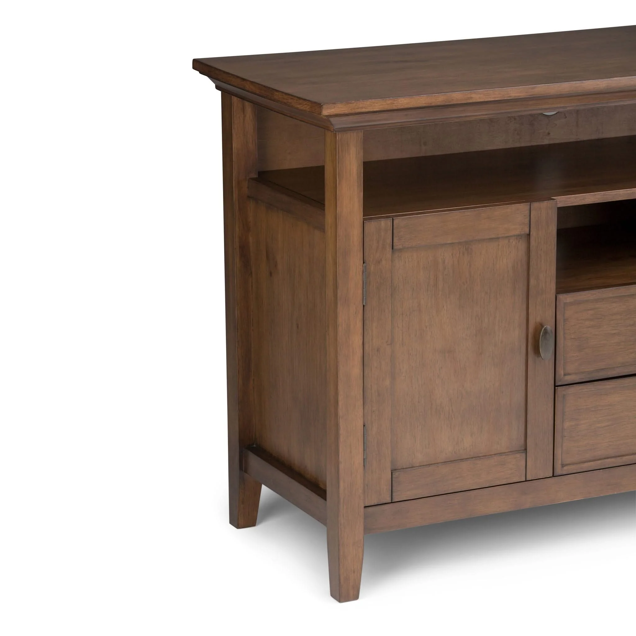Redmond - Tall TV Media Stand - Rustic Natural Aged Brown - Image 4