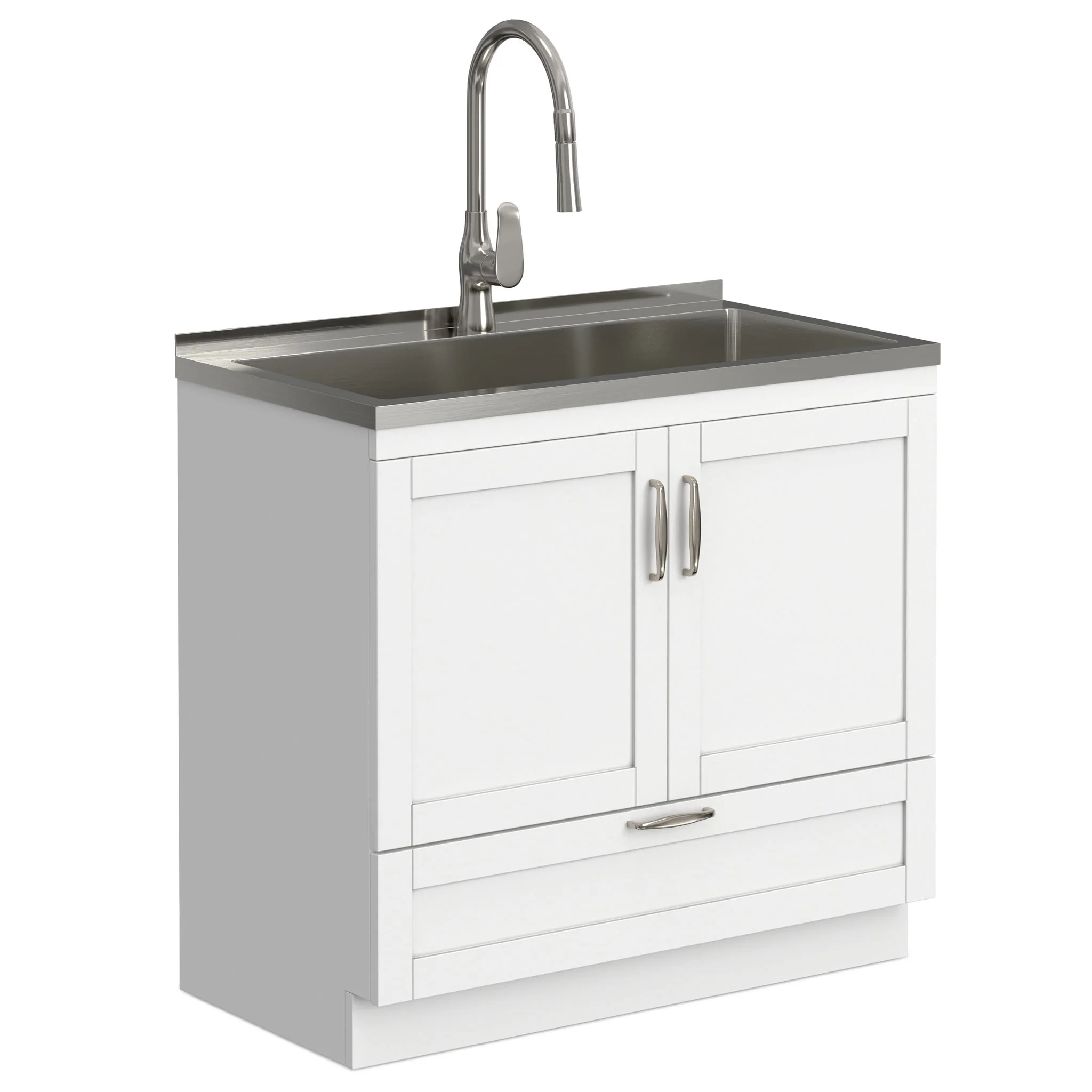Reed - Deluxe Laundry Cabinet With Pull-Out Faucet And Stainless Steel Sink - Image 4