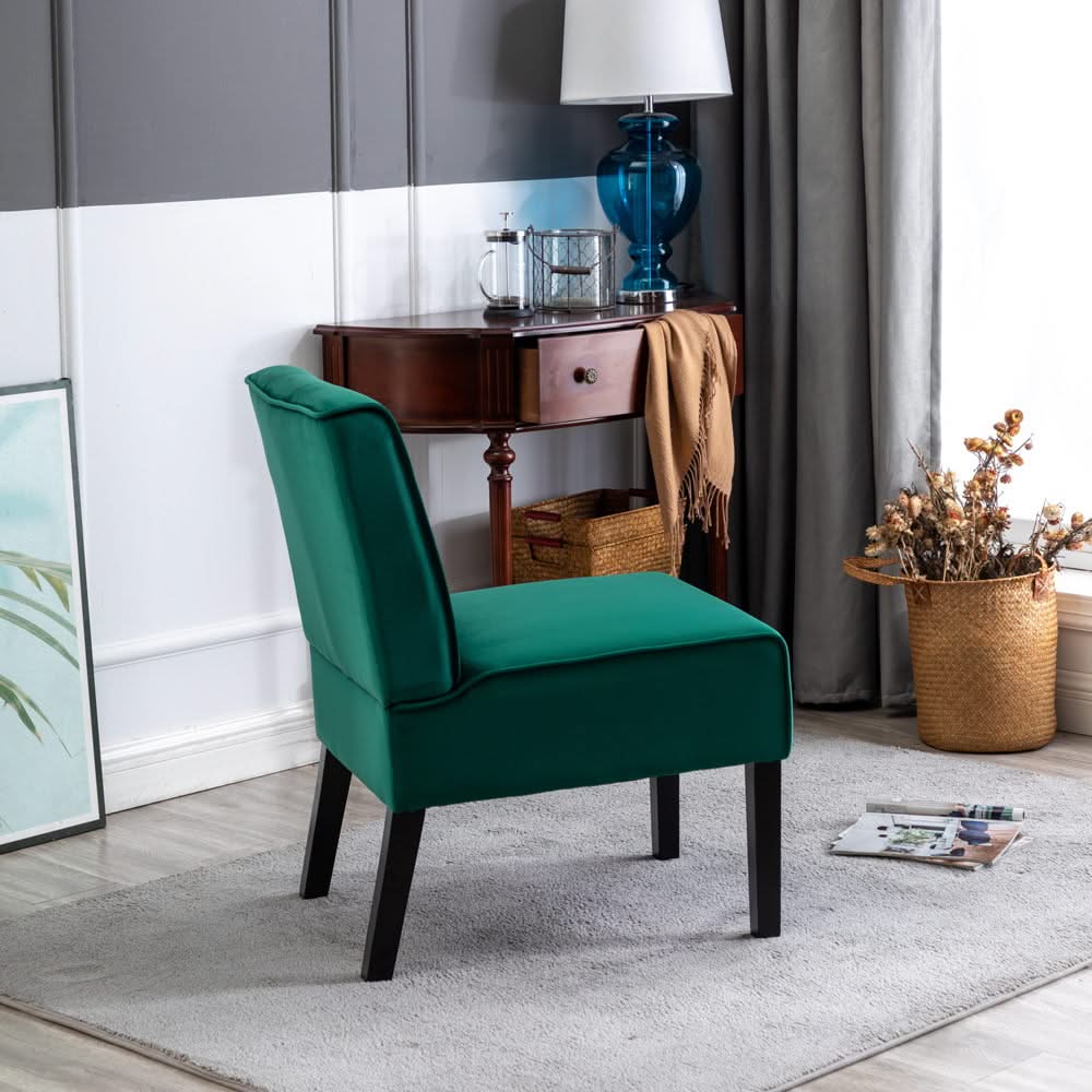 Reese - Living Room Armless Button Tufted Pattern Accent Chair (Set of 2) - Image 13