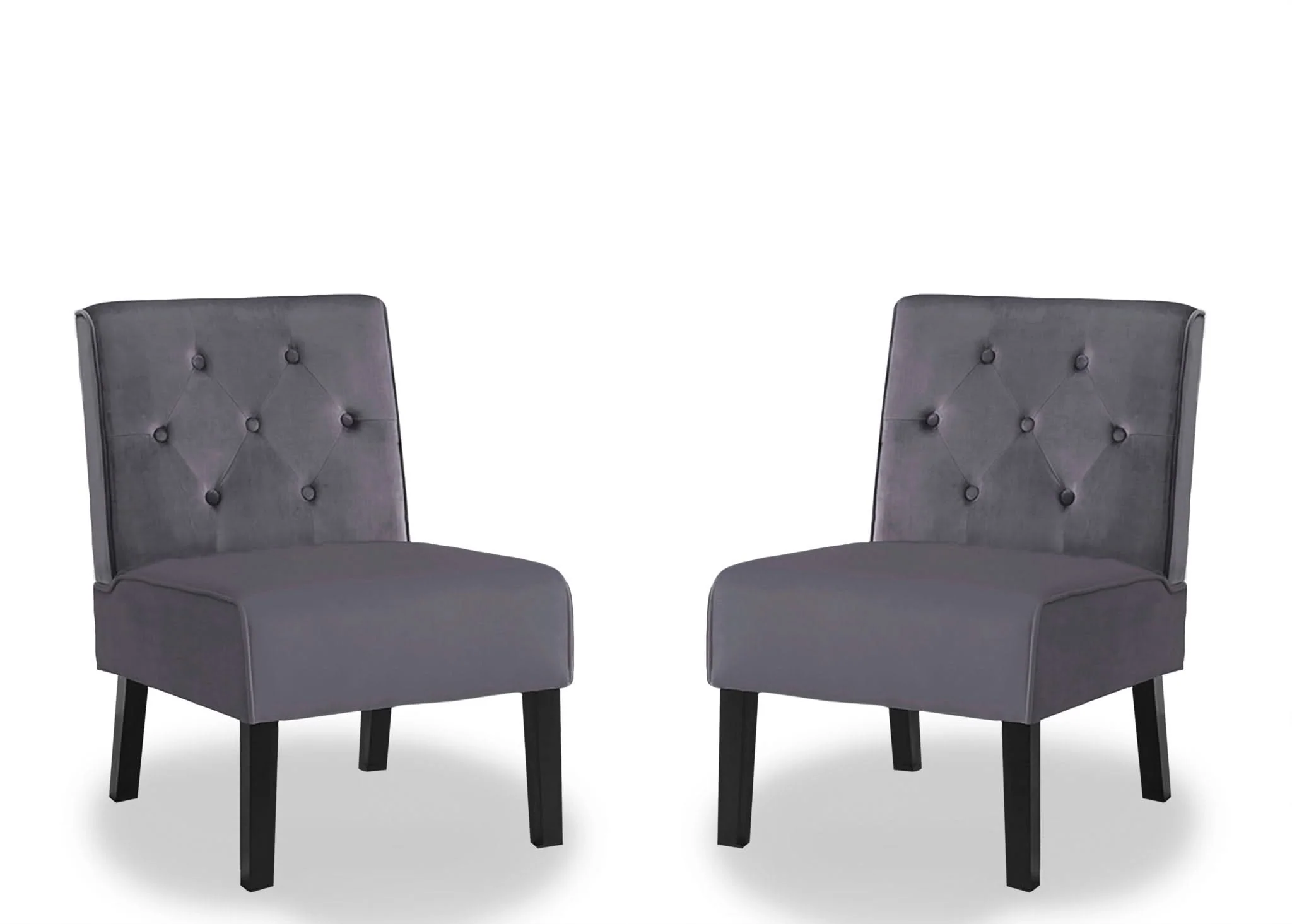 Reese - Living Room Armless Button Tufted Pattern Accent Chair (Set of 2) - Image 16
