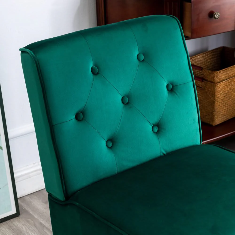 Reese - Living Room Armless Button Tufted Pattern Accent Chair (Set of 2) - Image 18