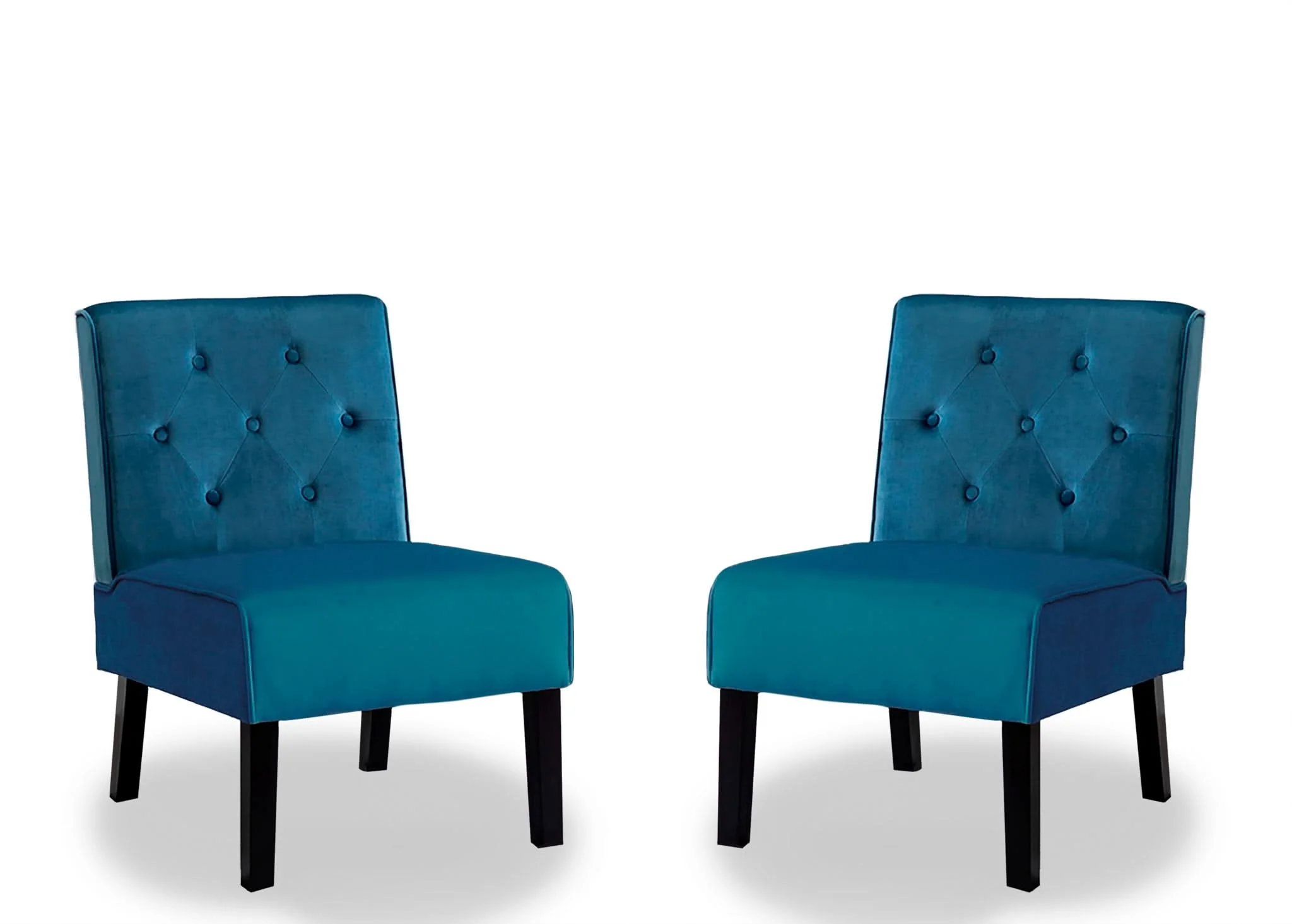 Reese - Living Room Armless Button Tufted Pattern Accent Chair (Set of 2) - Image 19