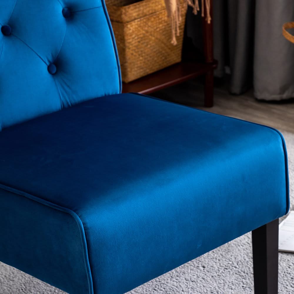 Reese - Living Room Armless Button Tufted Pattern Accent Chair (Set of 2) - Image 9
