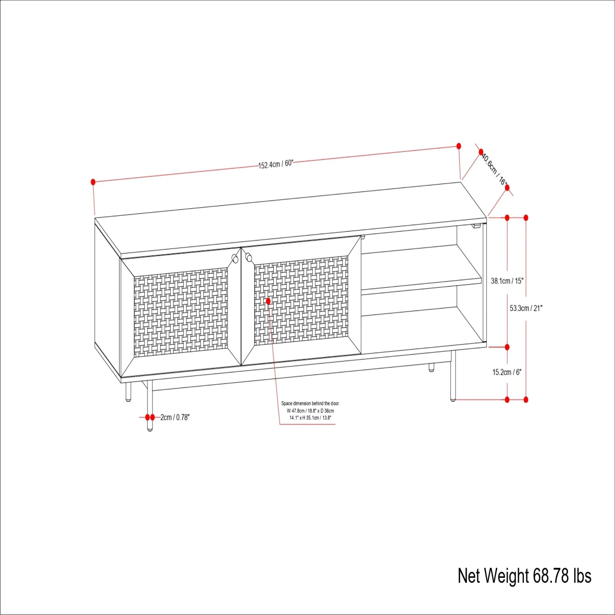 Reeves - TV Media Stand - Natural - Image 4