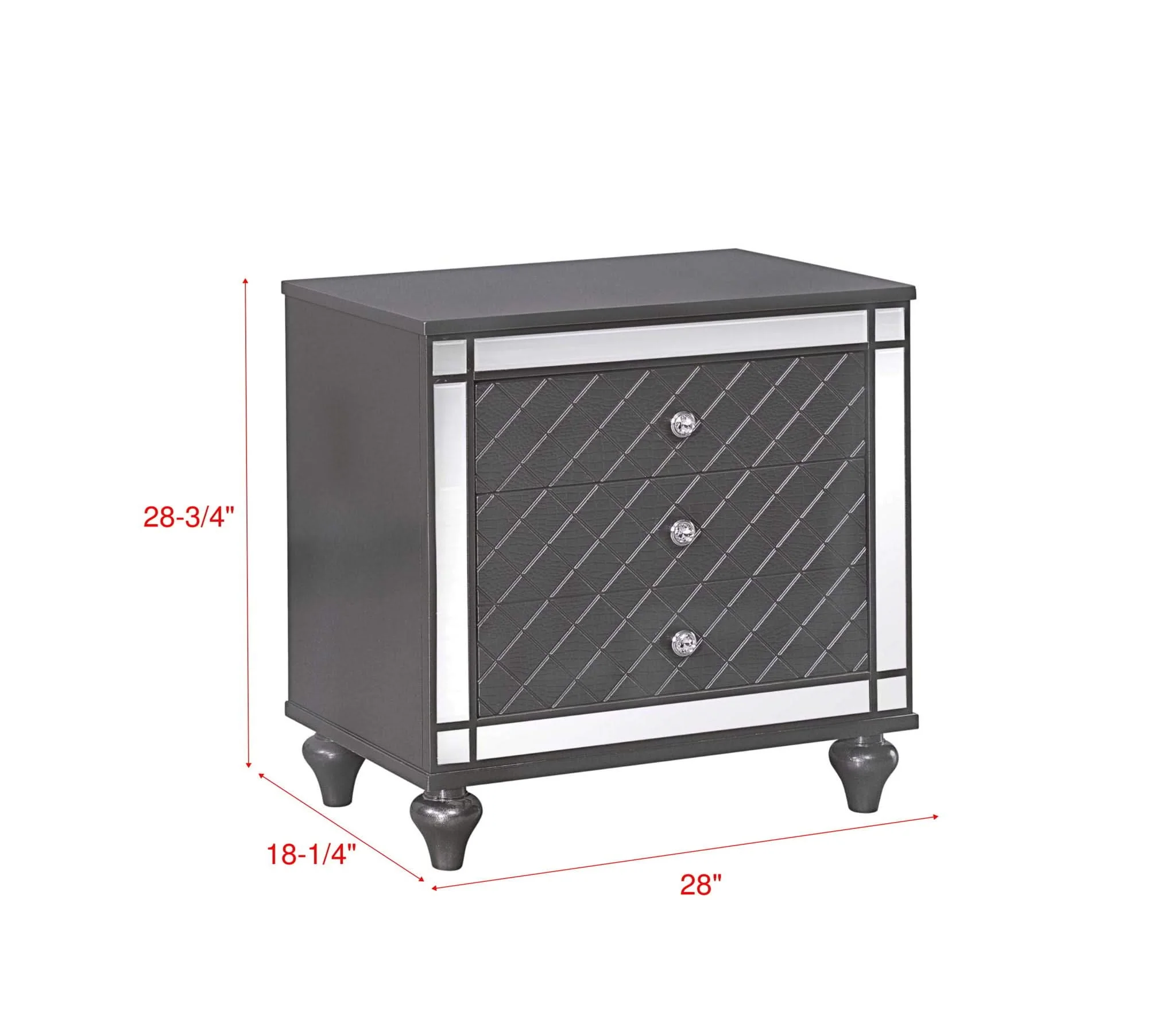 Refino - Nightstand - Dark Gunmetal - Image 2