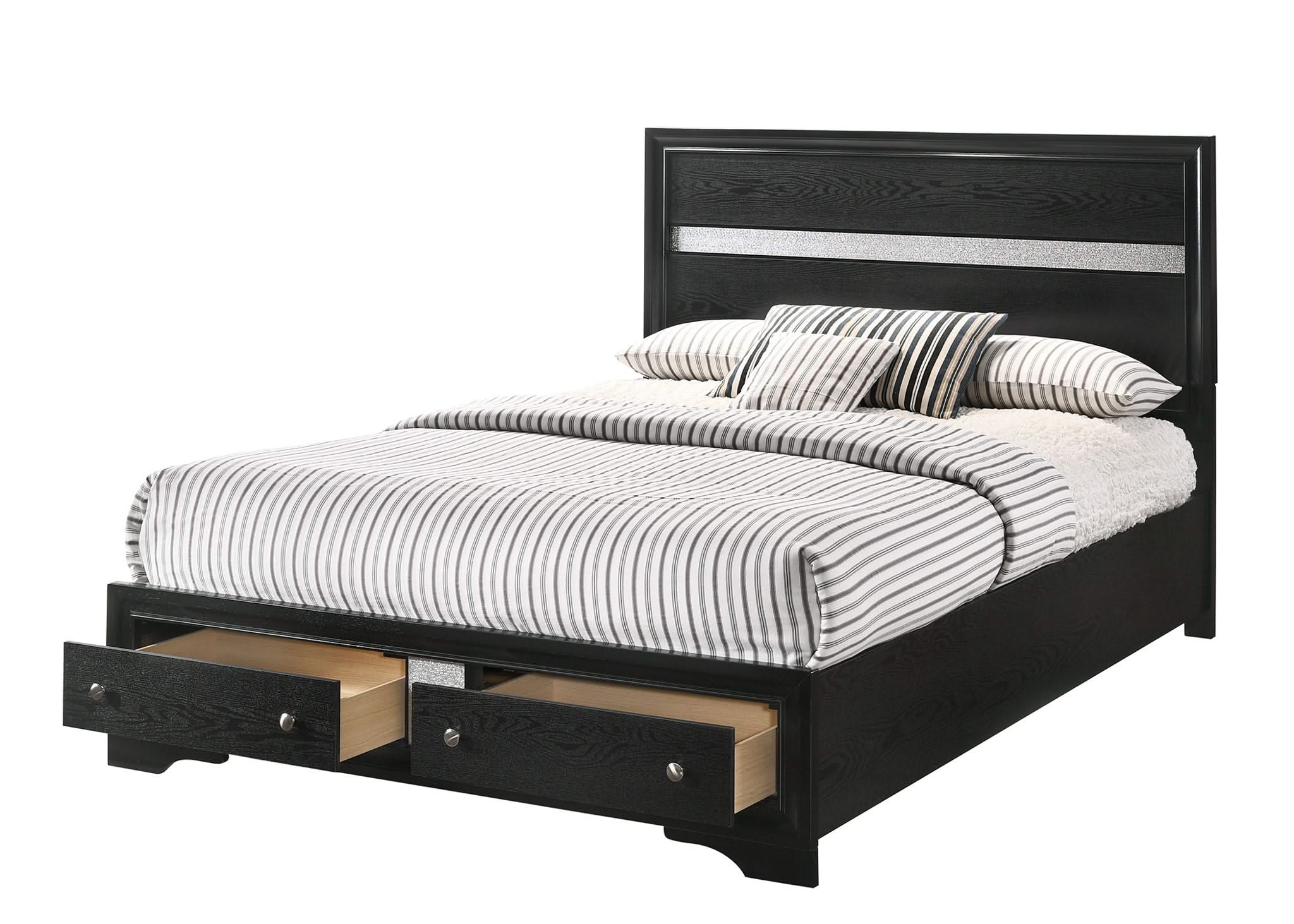 Regata - King 4 Piece Bedroom Set - Black - Image 4