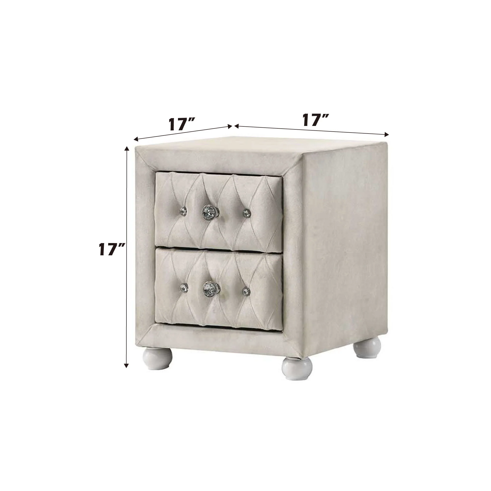 Reggie - Nightstand - Beige - Image 4