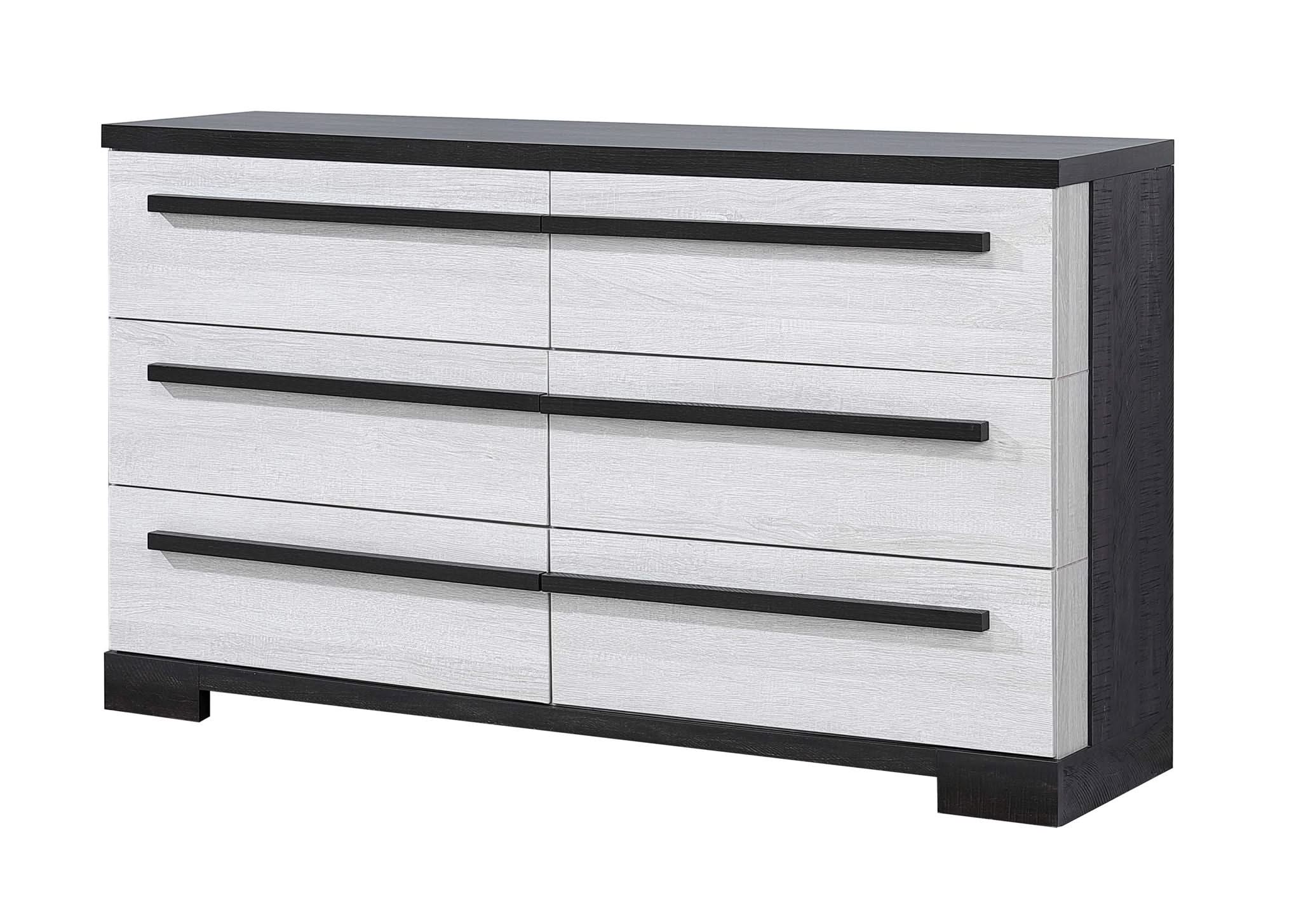 Remington - Queen 5 Piece Bedroom Set - Black / White - Image 4