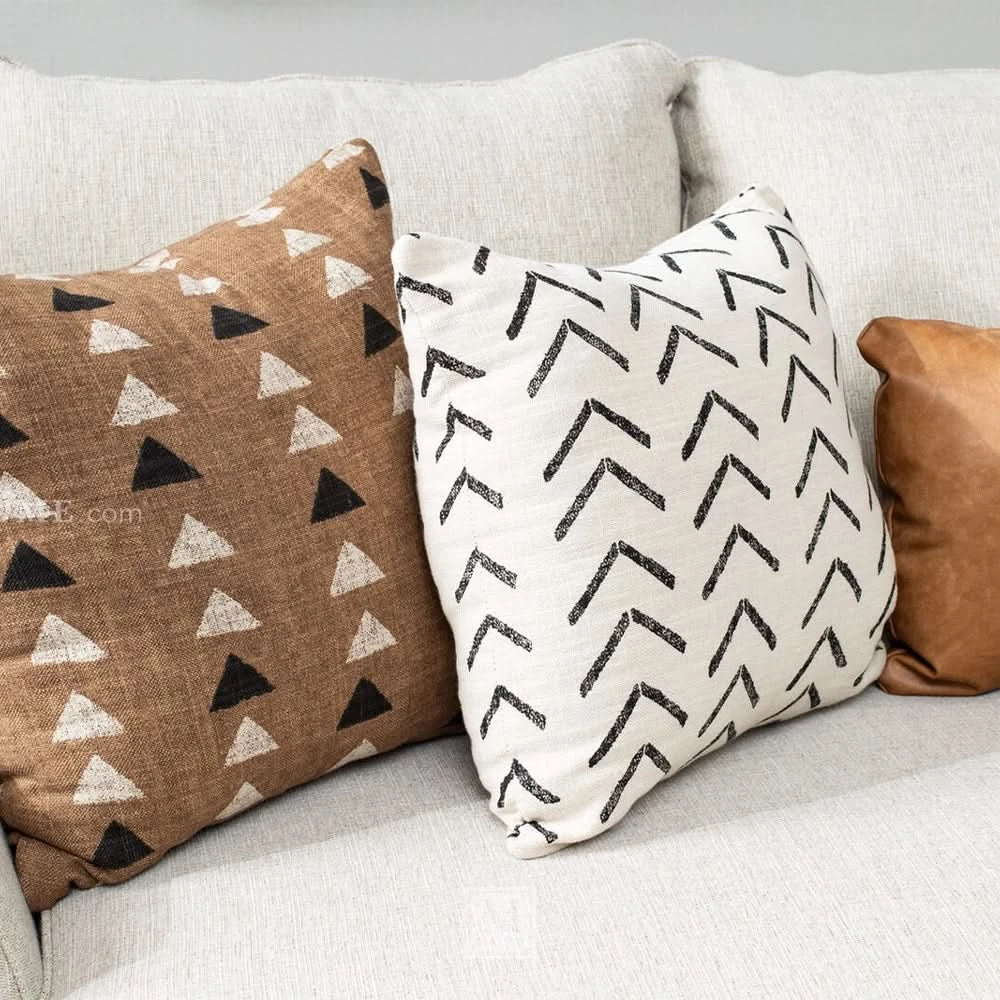 Renegade Beige Fabric Sofa with Loose Cushions and Throw Pillows - Image 8