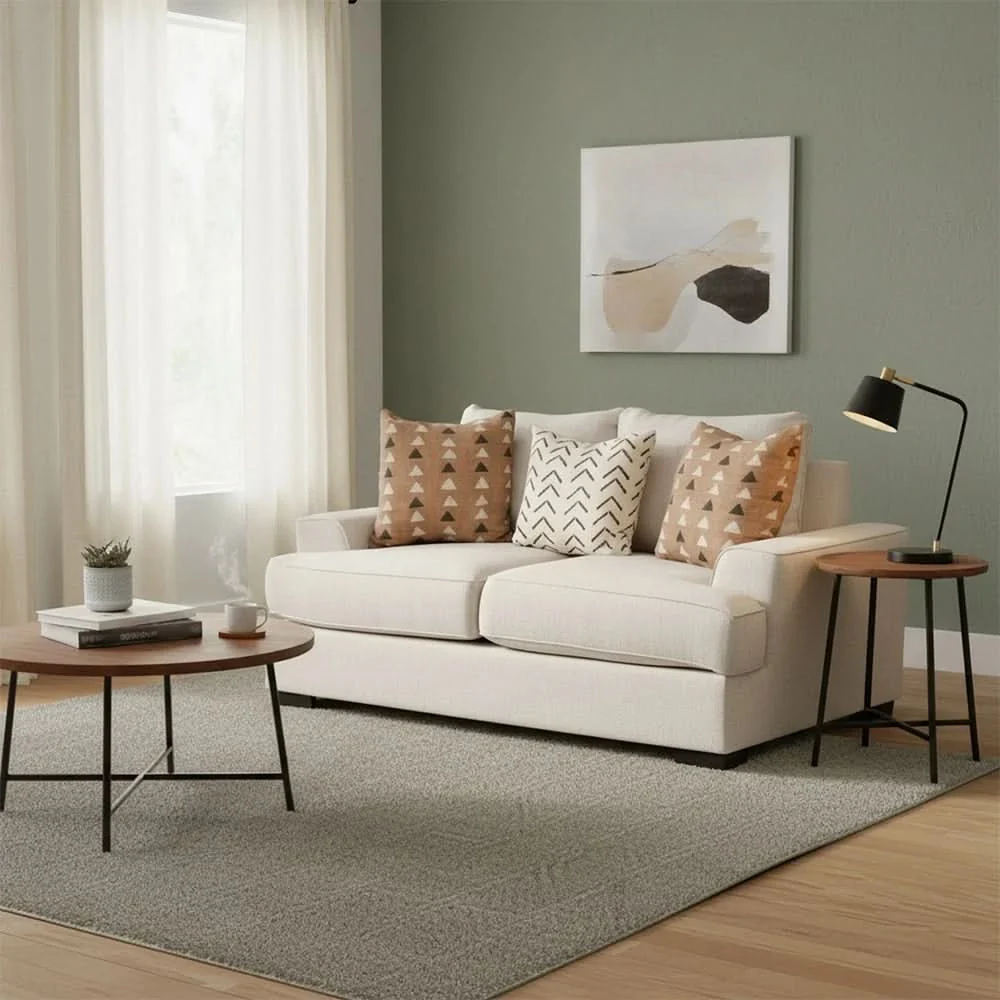 Renegade Beige Fabric Living Room Set with Sofa and Loveseat - Image 7