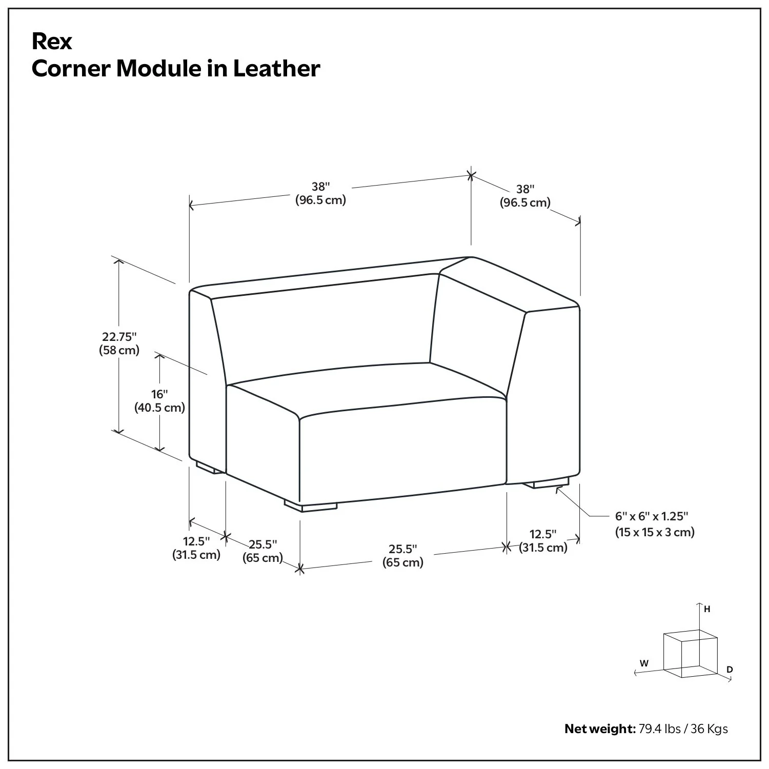 Rex - Corner Sofa Module - Image 11