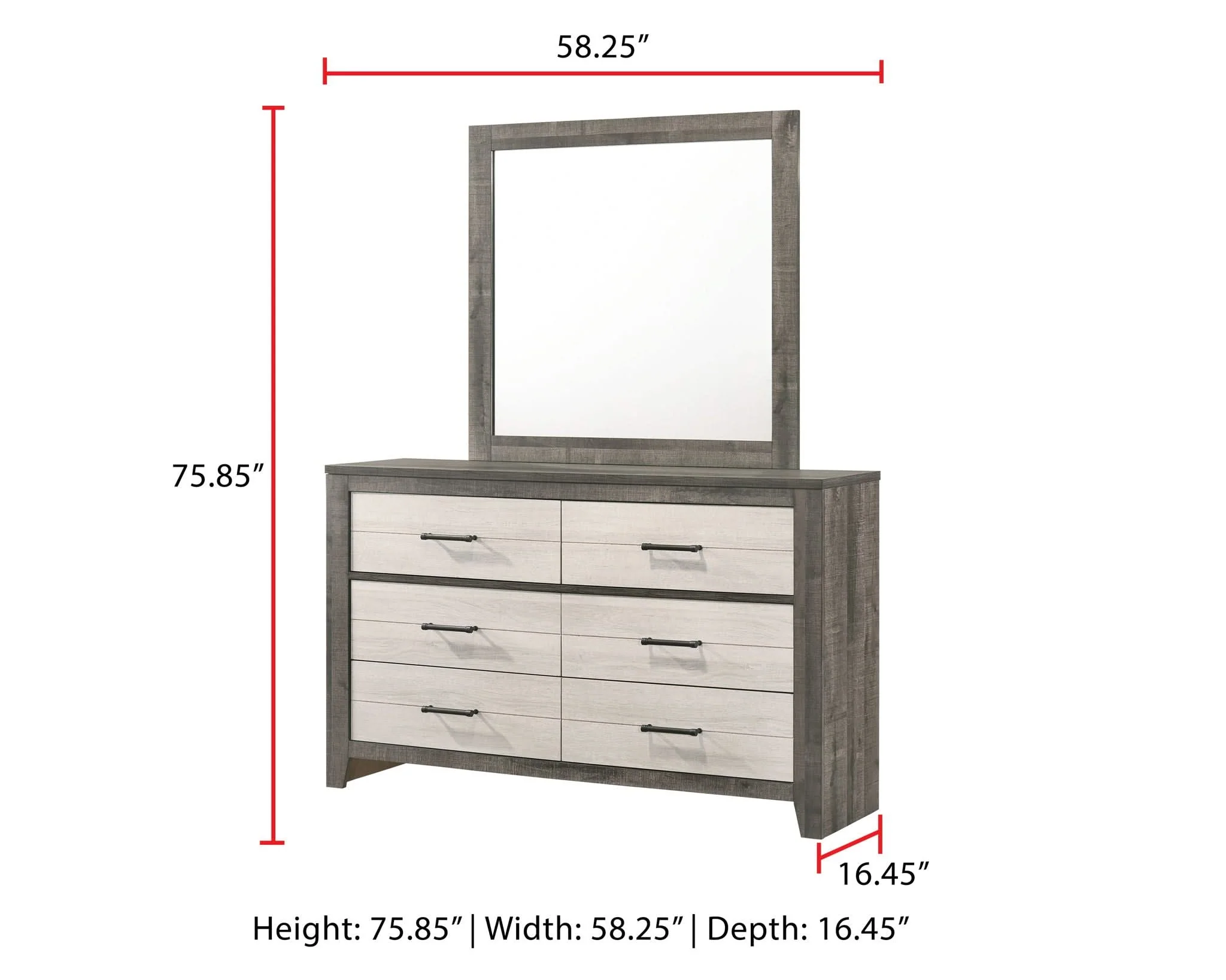 Rhett - Dresser - Chalk / Gray - Image 4