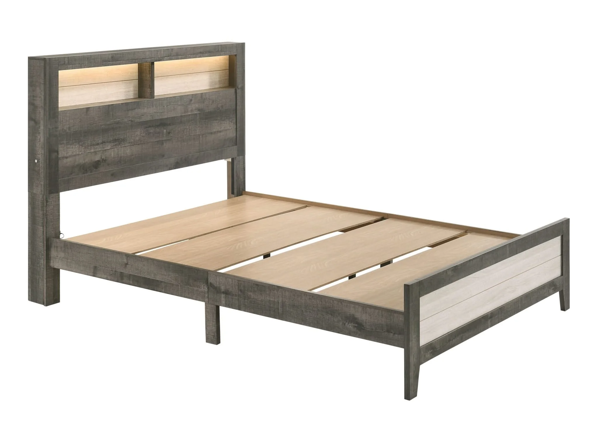 Rhett - King Bed In One Box - Chalk / Gray - Image 2