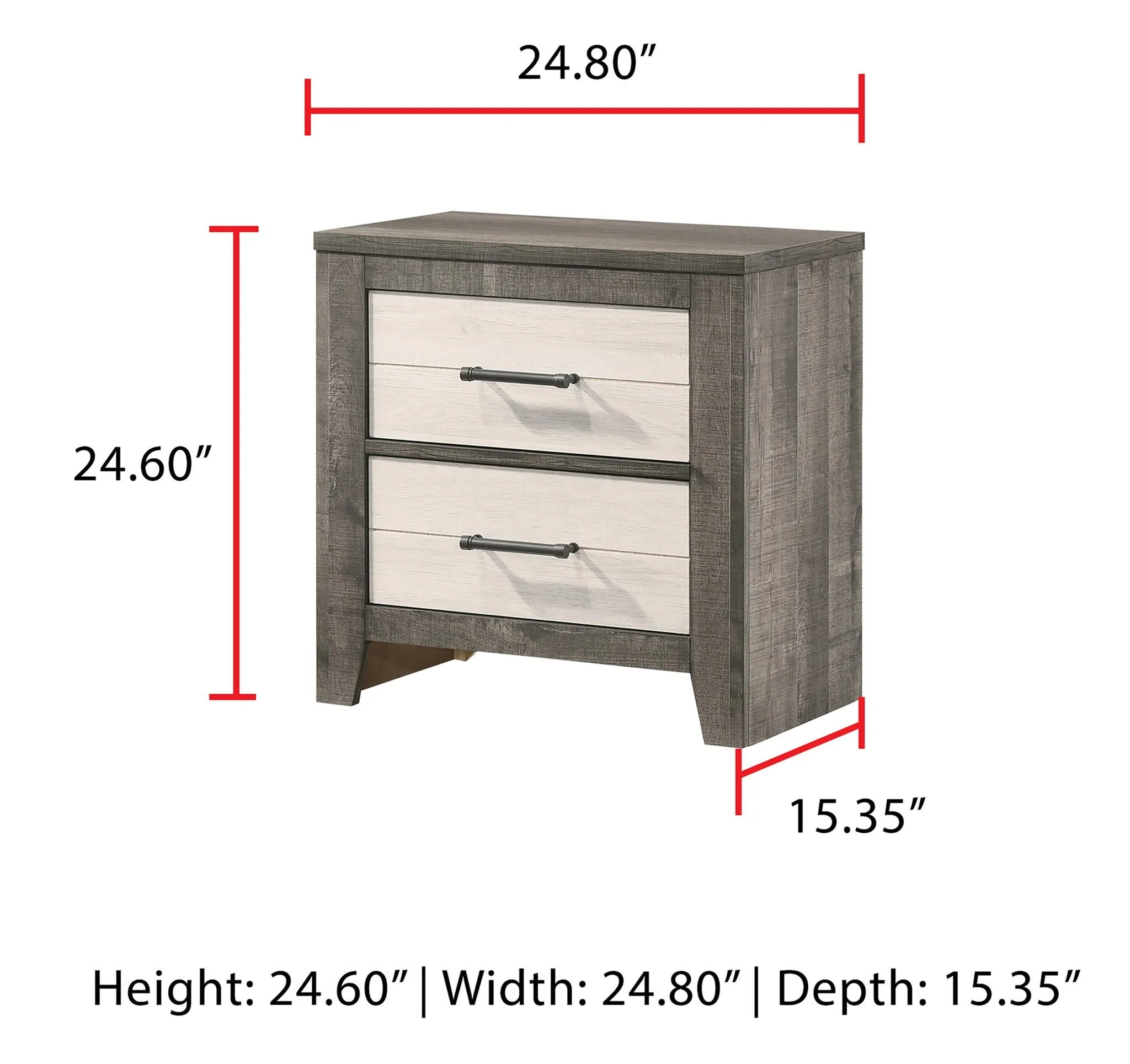 Rhett - Nightstand - Chalk / Gray - Image 3